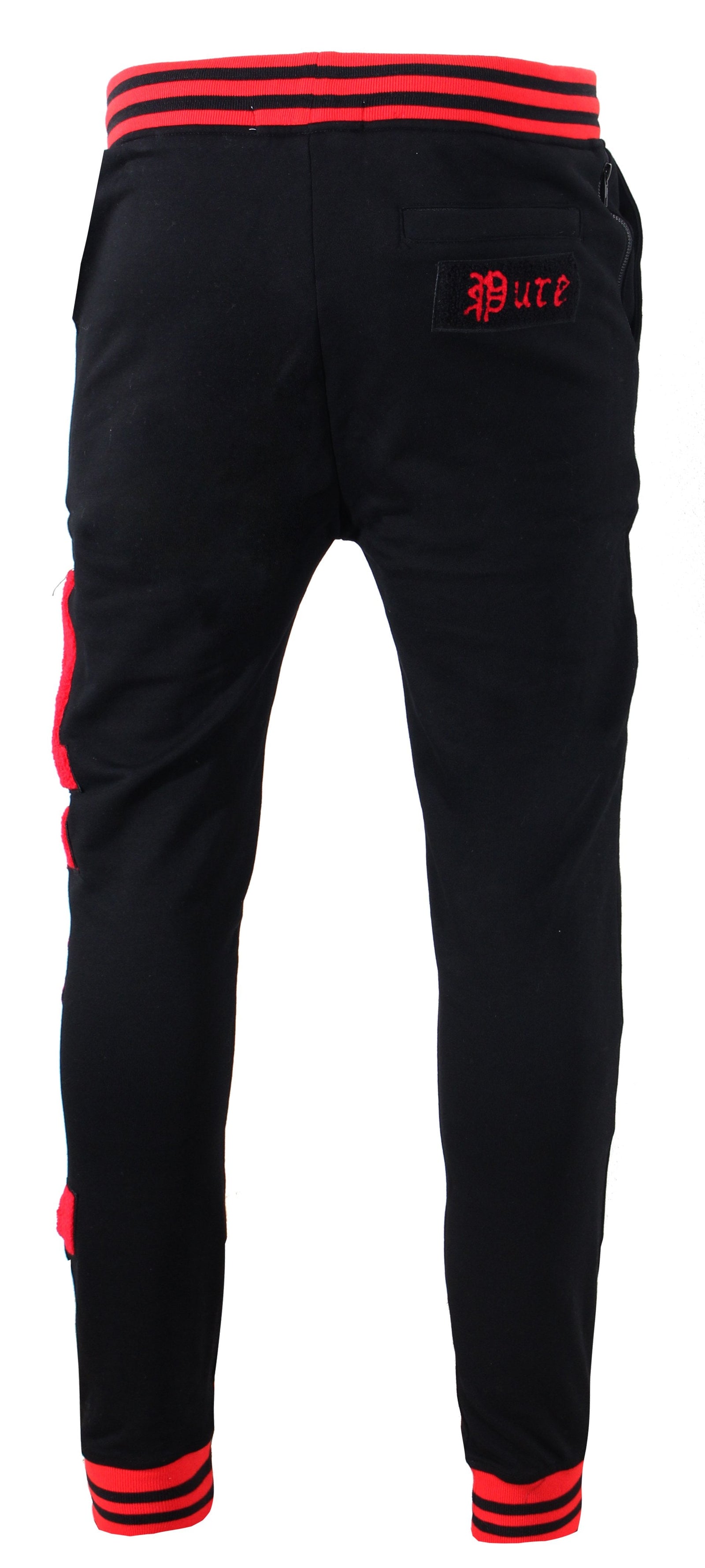 Pure Logo Varsity Joggers in black and red – view 7 of 10