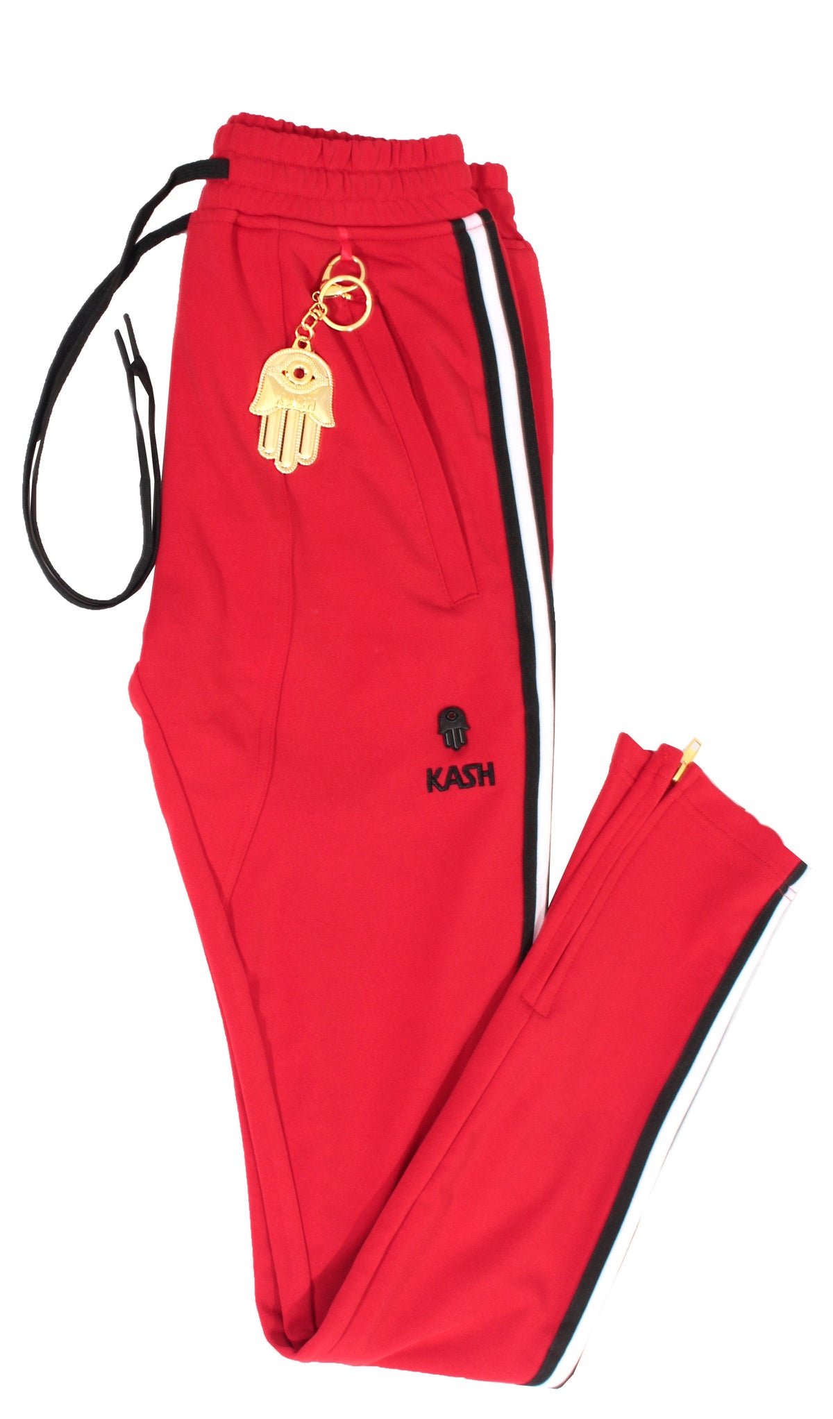 Kash Track Pant W/ Embroidery - Red