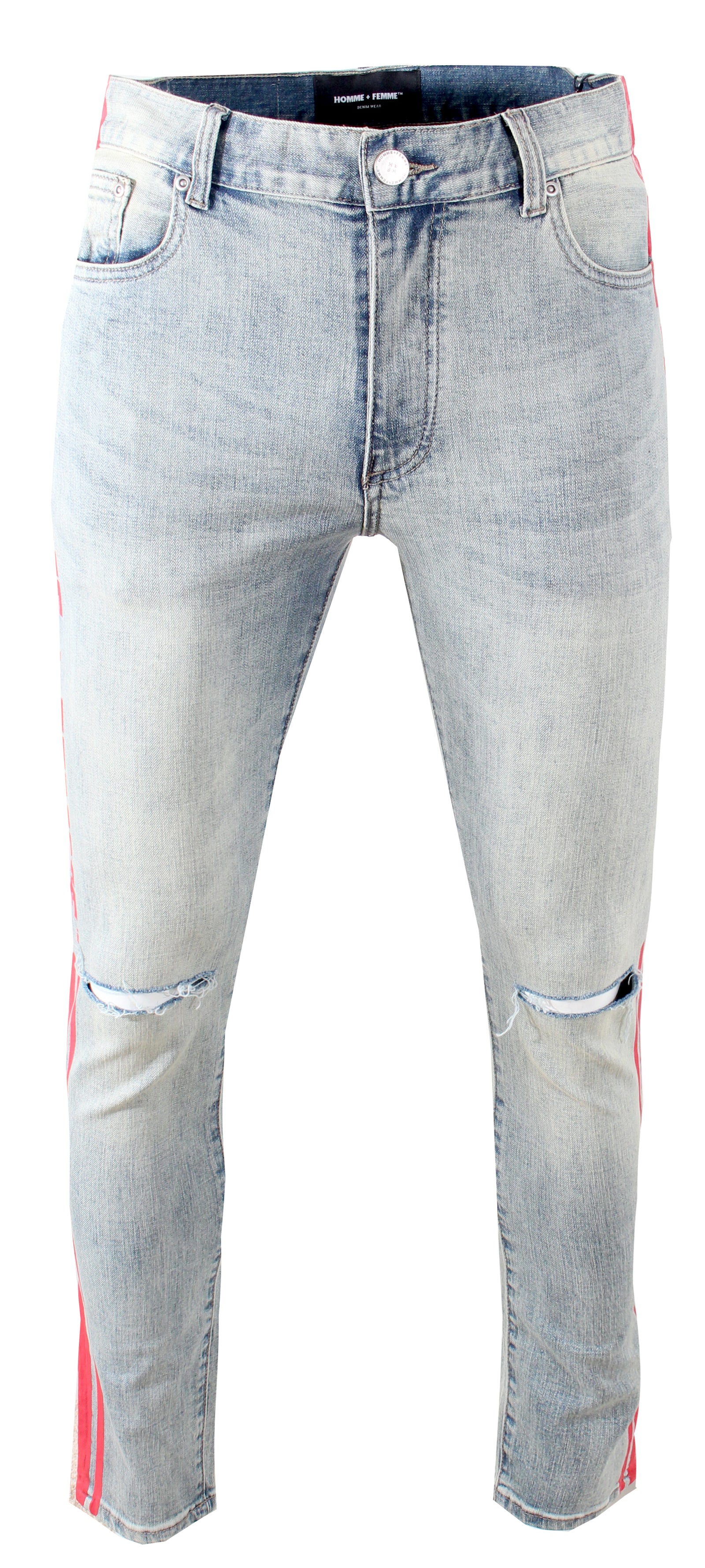 Striped Logo Denim with Red Stripe