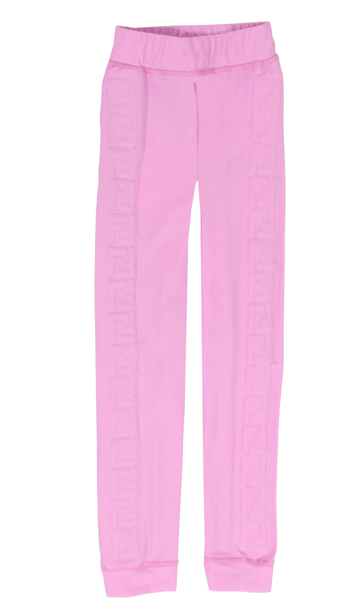 Girl Leggings W 3D FF On Sides - Pink