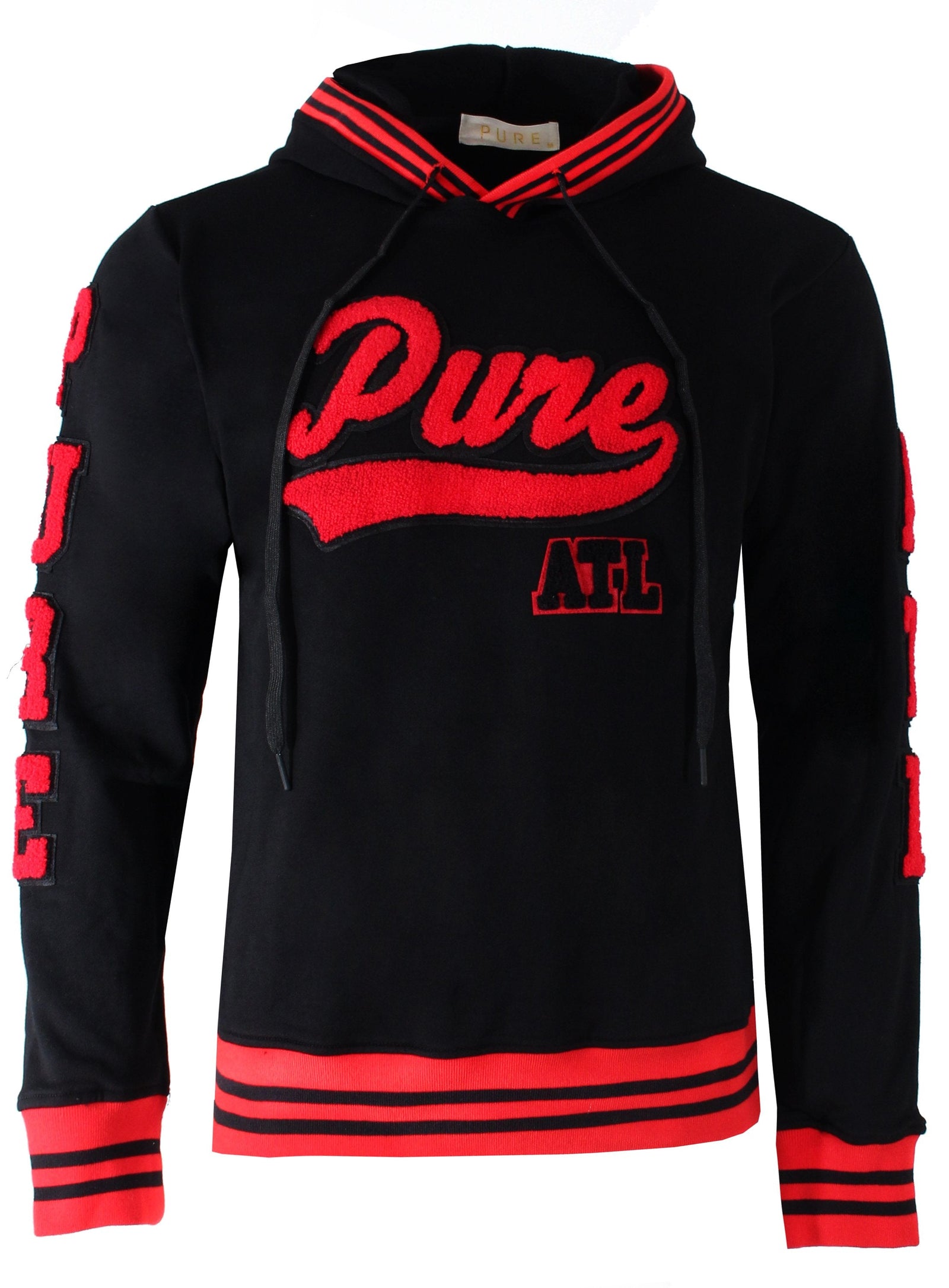 Logo Pure All Varsity Hoodie in black/red – view 1 of 11