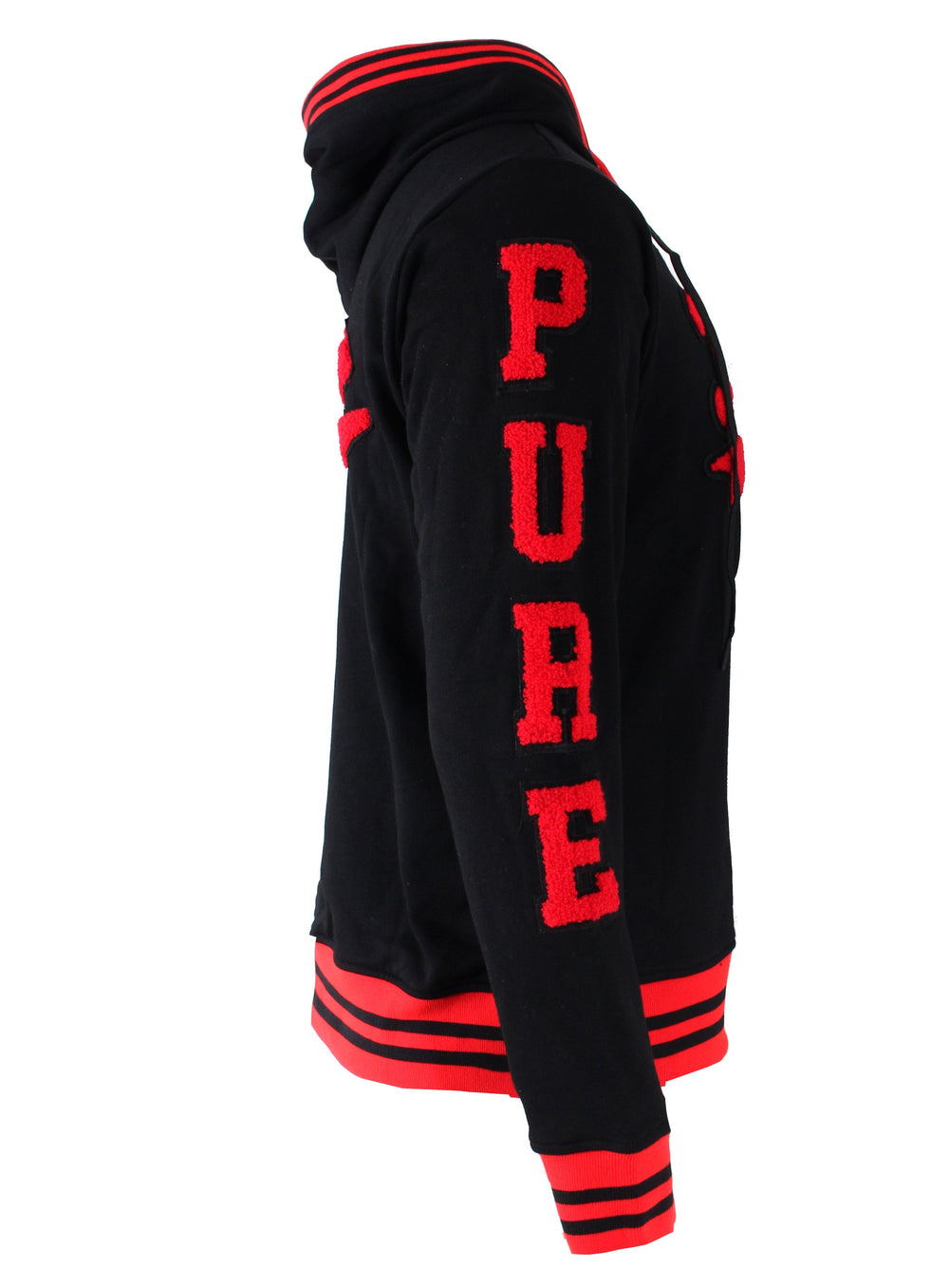 Logo Pure All Varsity Hoodie in black/red – view 8 of 11