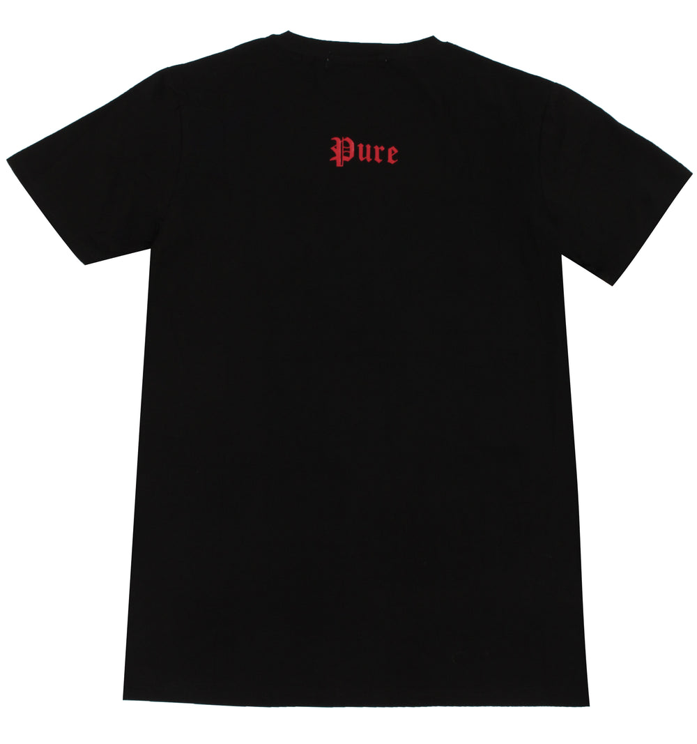 Stretch Pure Tee with Red Block Logo in black/red – view 9 of 9