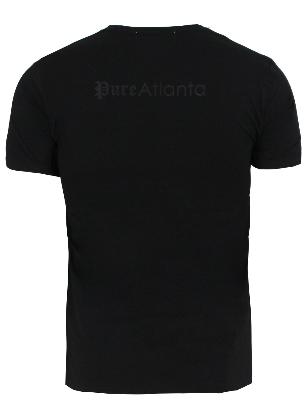 Pure Black on Black Block Logo Tee in black – view 8 of 8