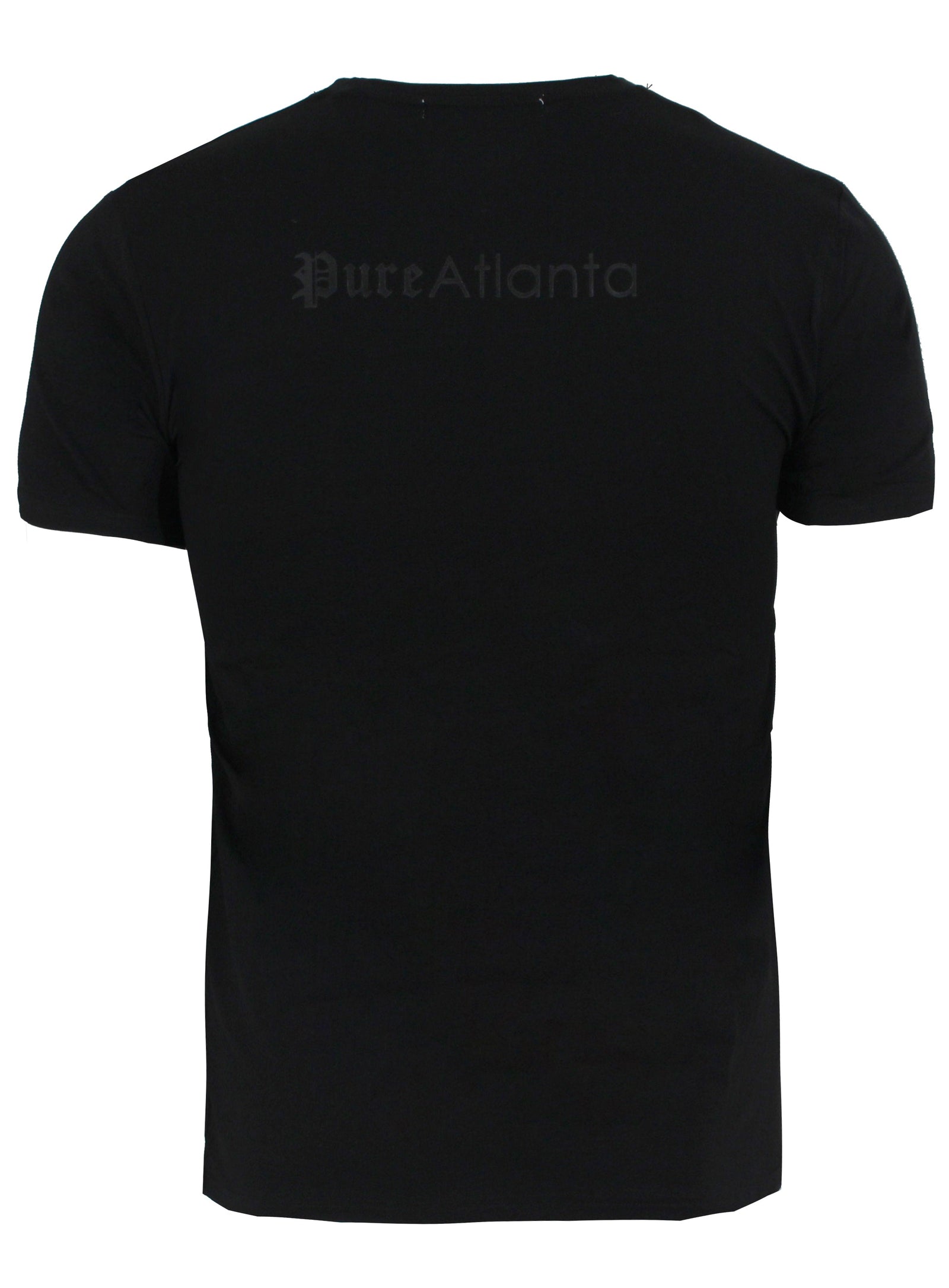 Pure Black on Black Block Logo Tee in black – view 8 of 8