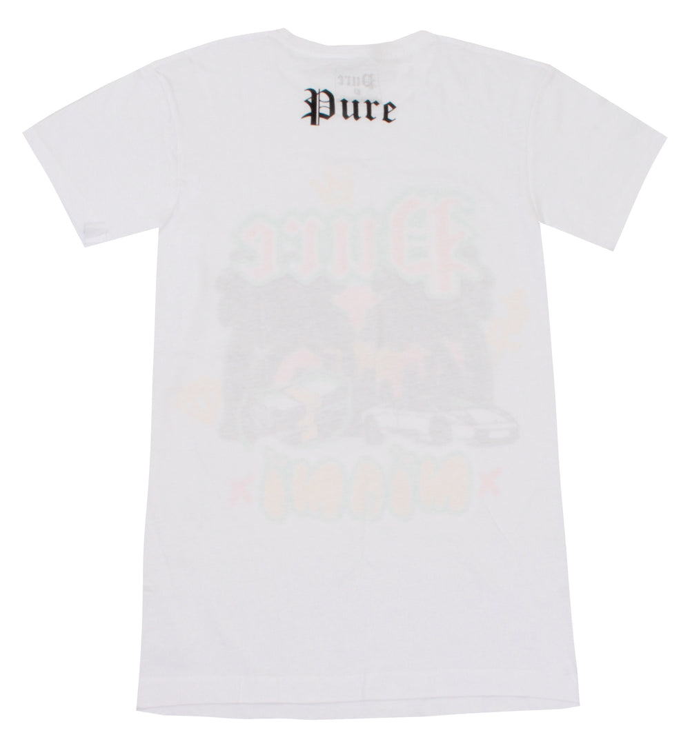 Pure Miami Airbrush Tee in white – view 2 of 6