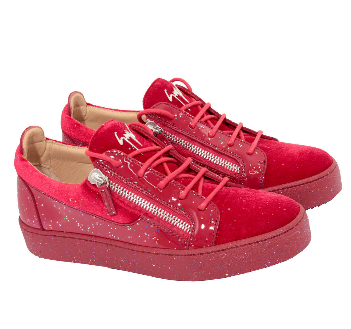 Bertens Velvet Sneakers - Red