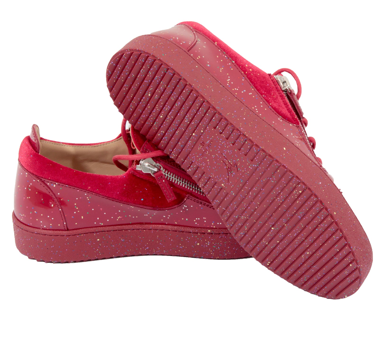 Bertens Velvet Sneakers - Red