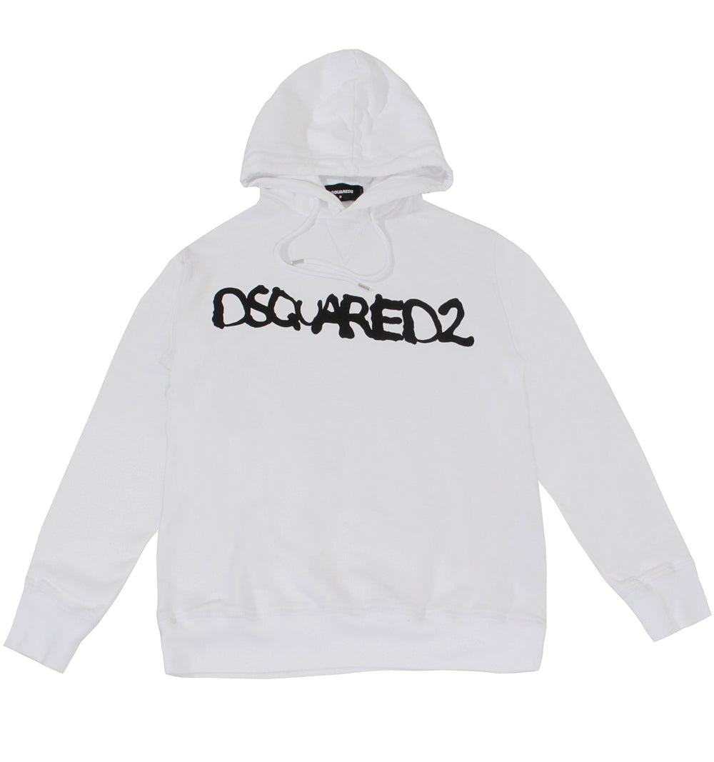 Dsquared2 Logo Hoodie - White & Black – view 4 of 4