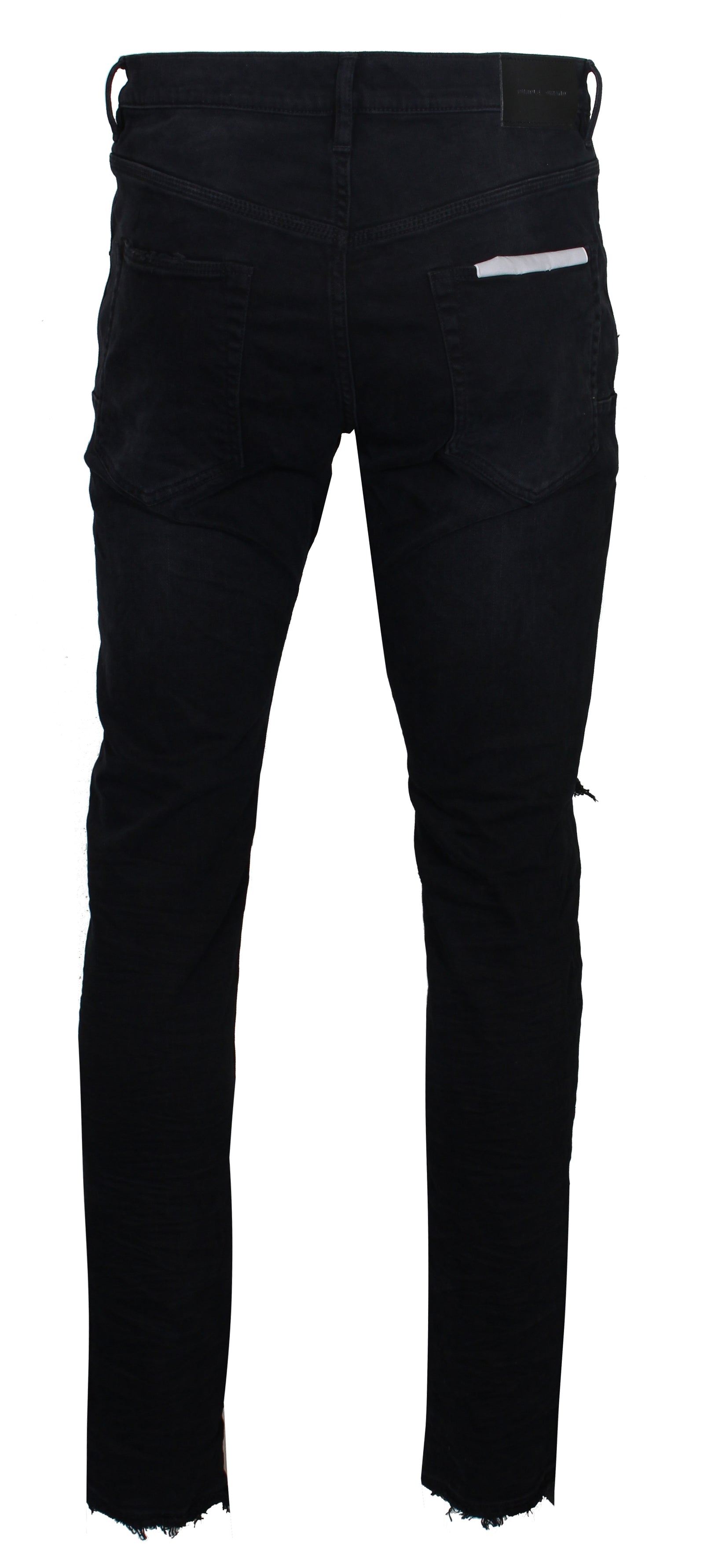 Purple Brand P002 Dropped Fit Mid Rise Tapered Jeans in black – view 3 of 3