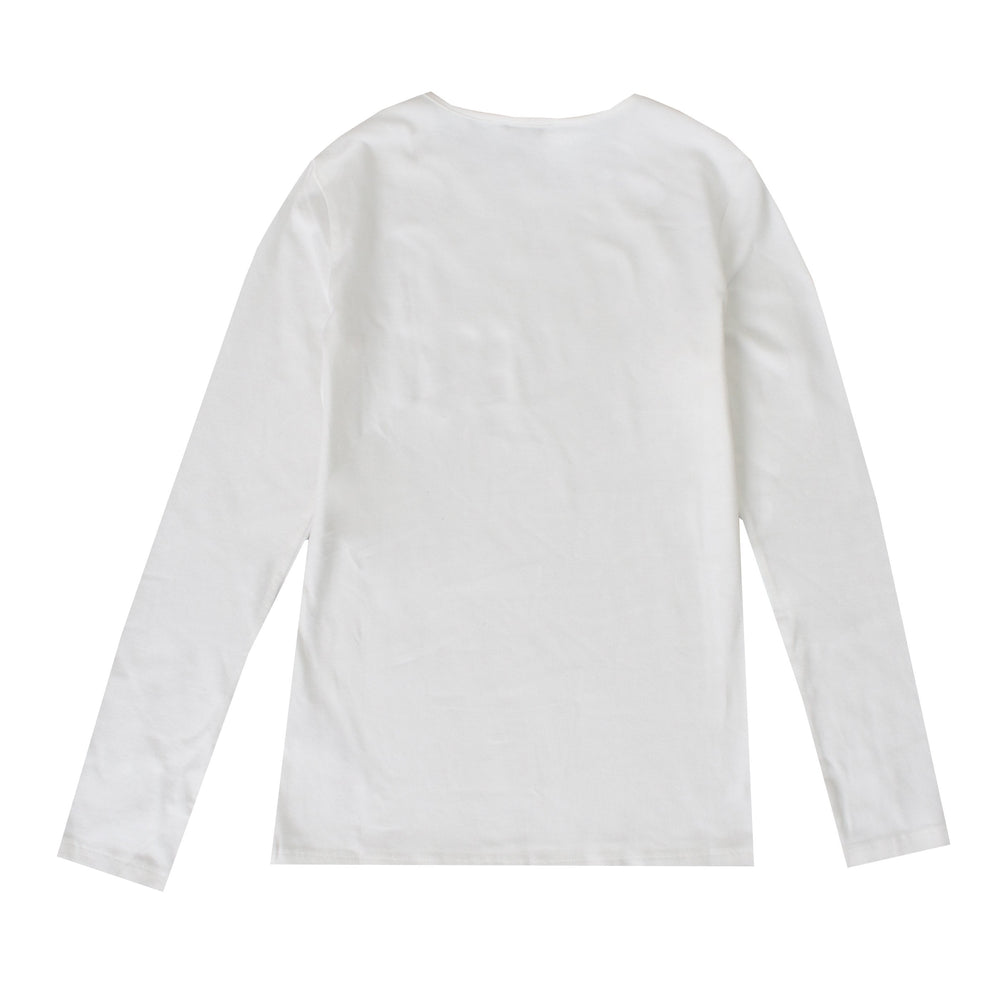 Kenzo Girls Long Sleeve Eyes Logo Tee in off white – view 2 of 2