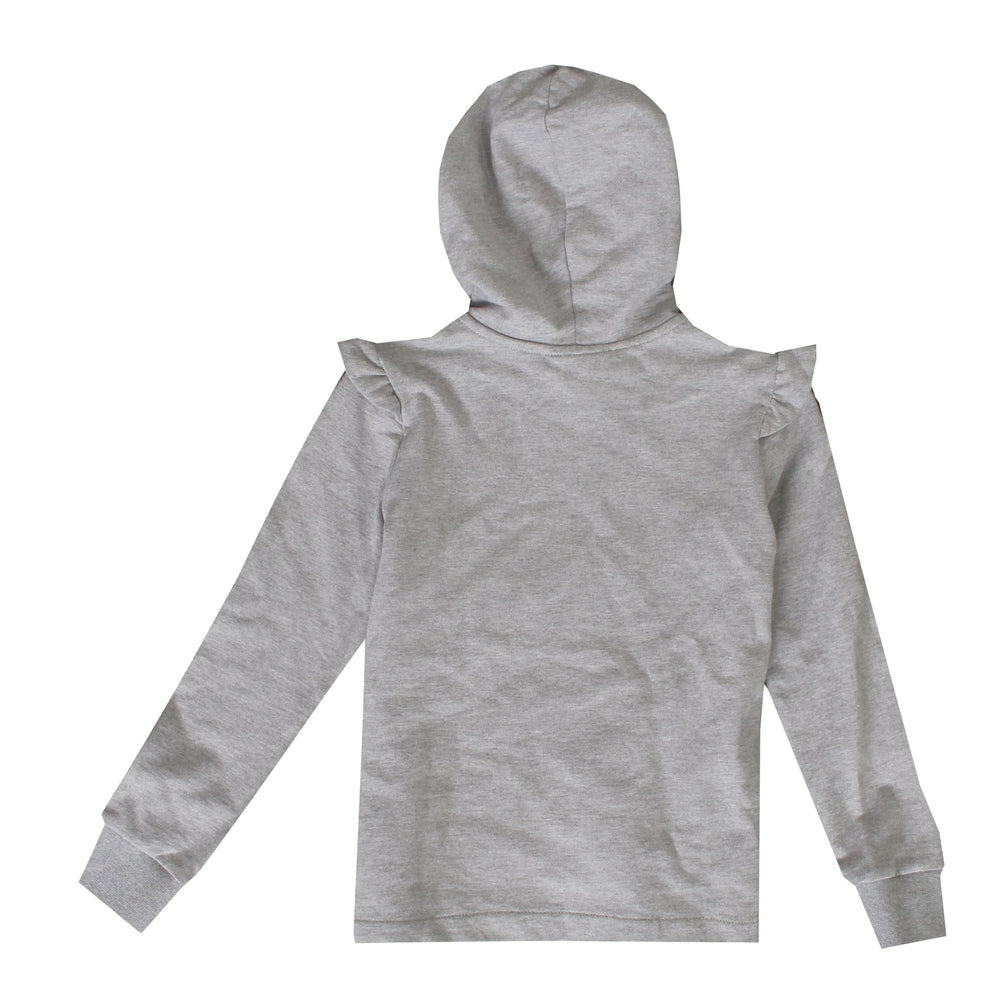 Fendi Girls Ruffle Hoodie in grey – view 2 of 2