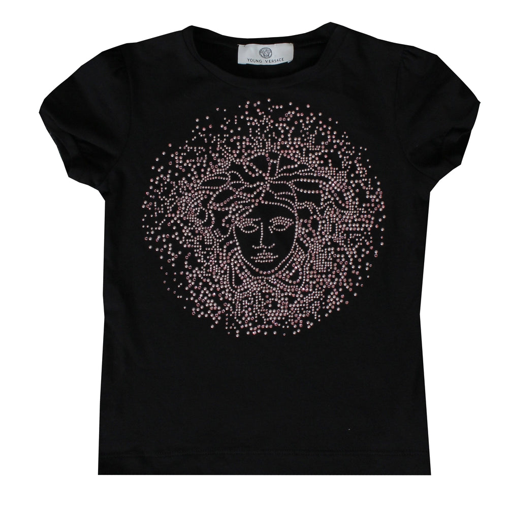 Girls Short Sleeve Embellished Medusa Tee