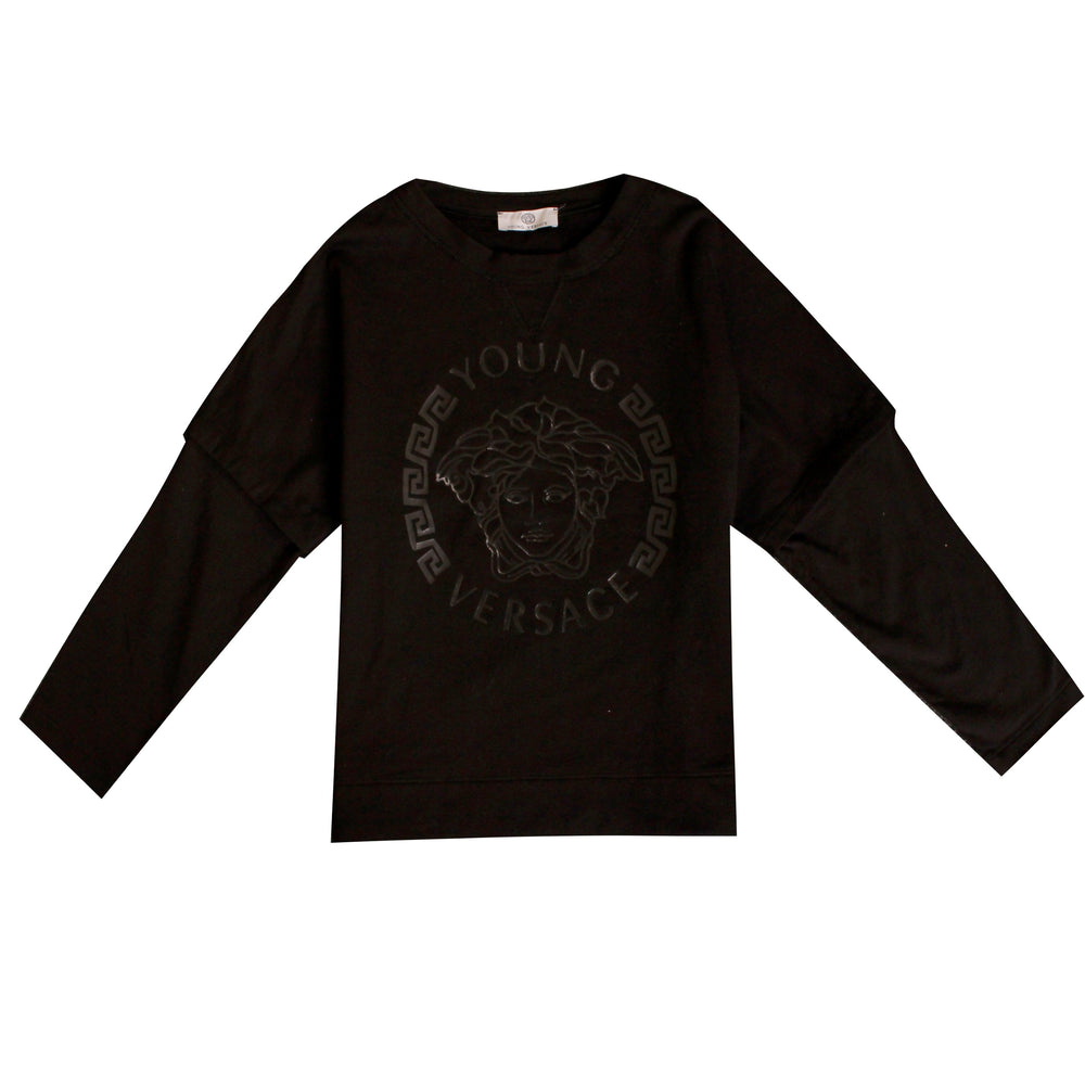 Young Versace Kids Crewneck Sweatshirt in black – view 1 of 3