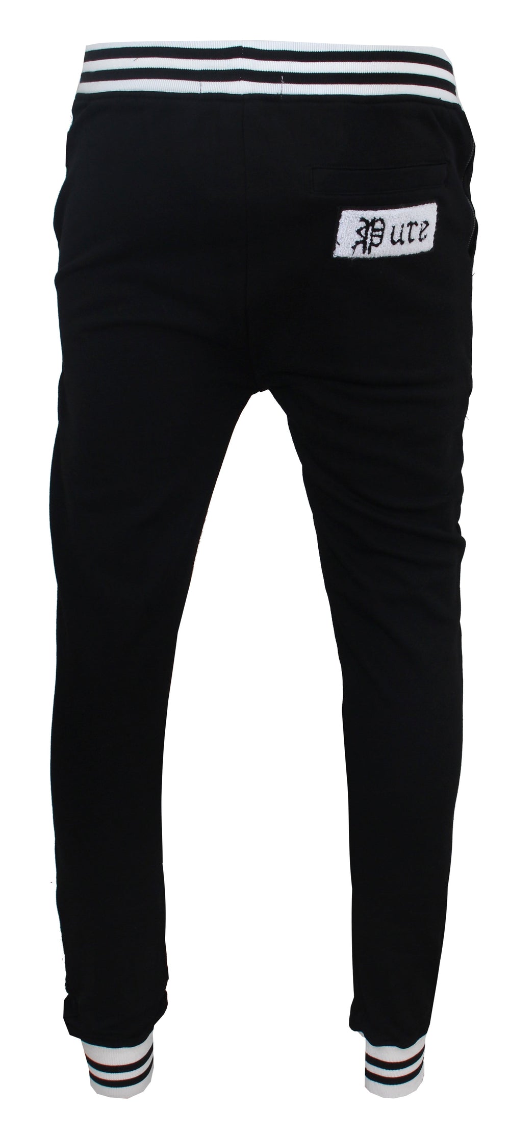 Pure Varsity Block Joggers in black and white – view 5 of 10