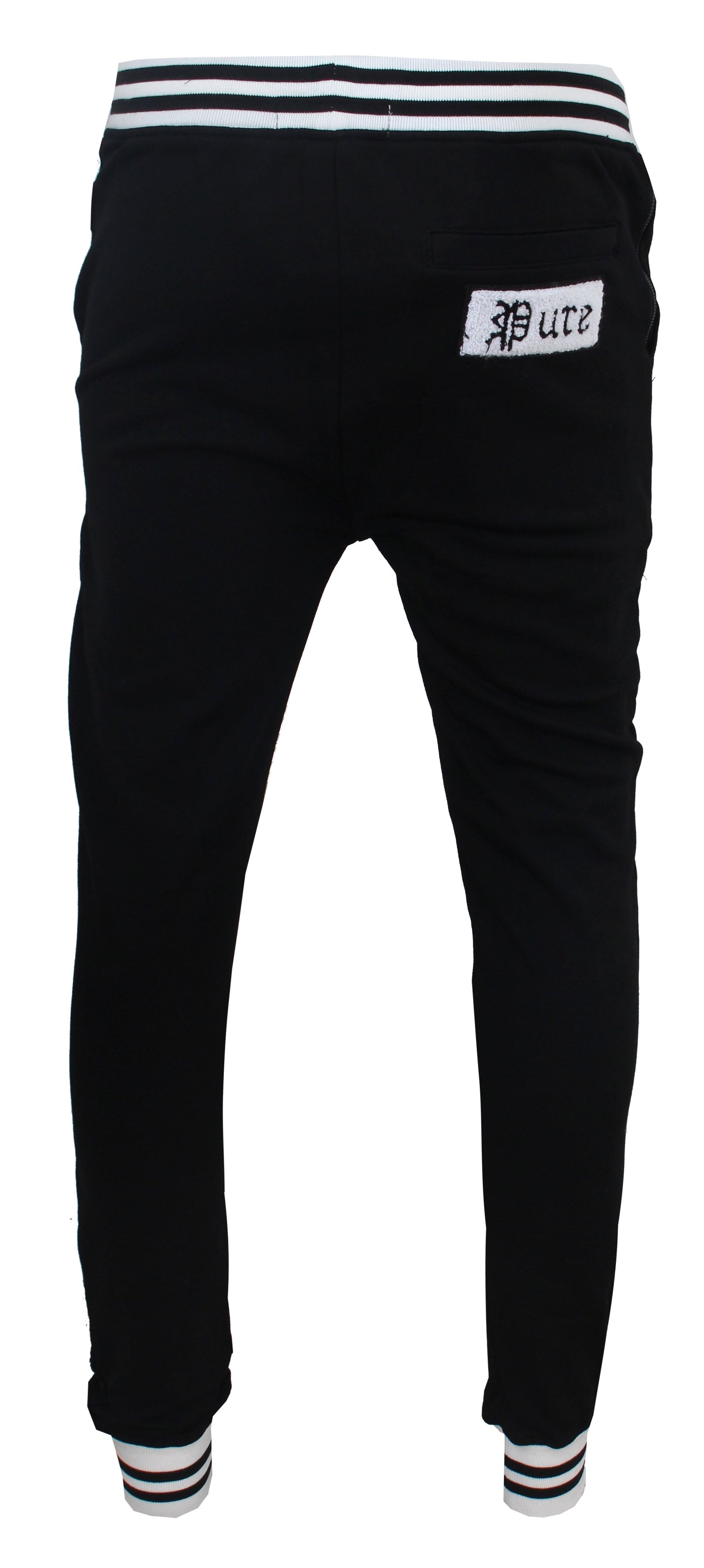 Pure Varsity Block Joggers in black and white – view 5 of 10