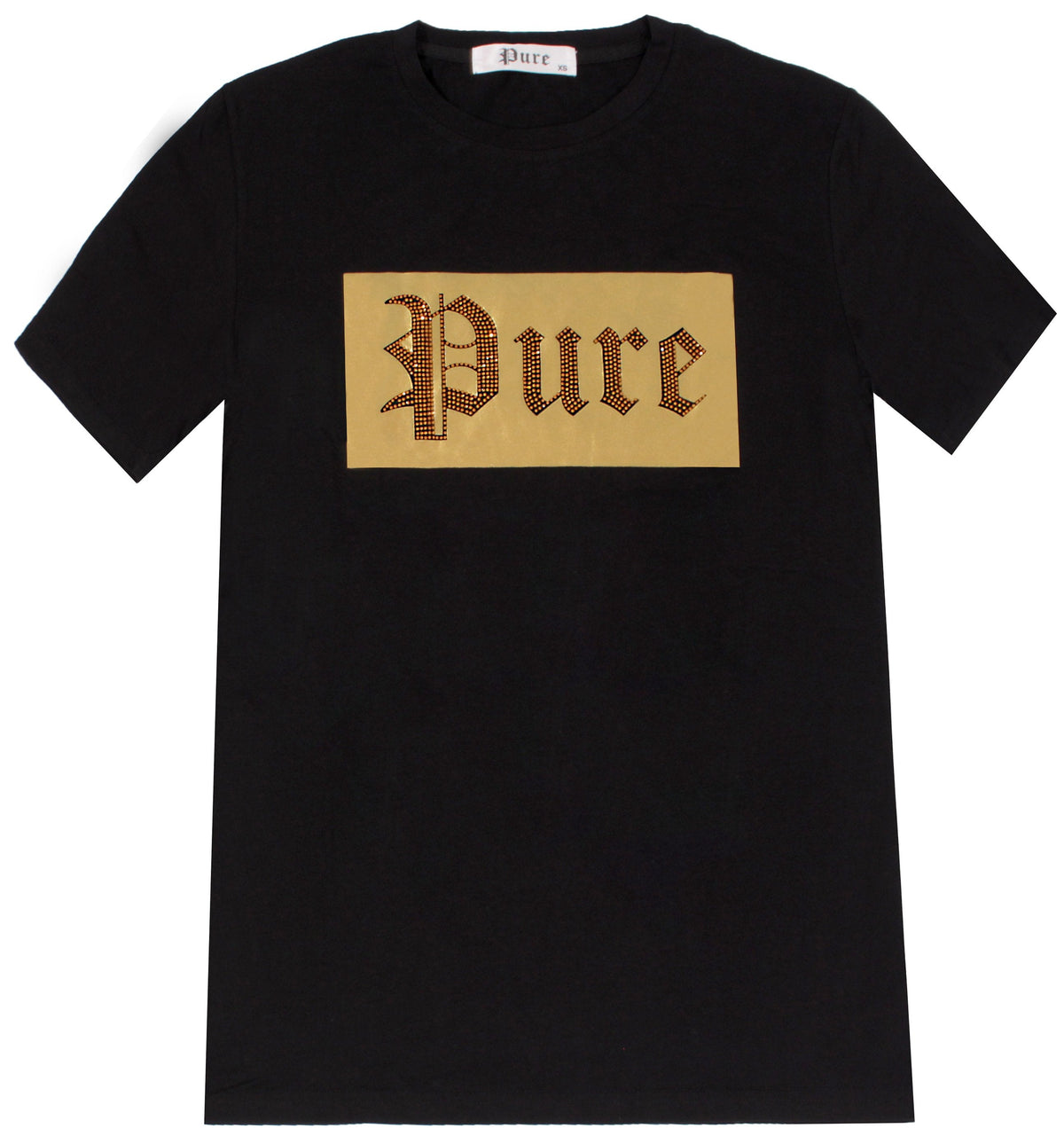 New 2021 Pure Diamond Block Logo Tee - Black &amp; Gold