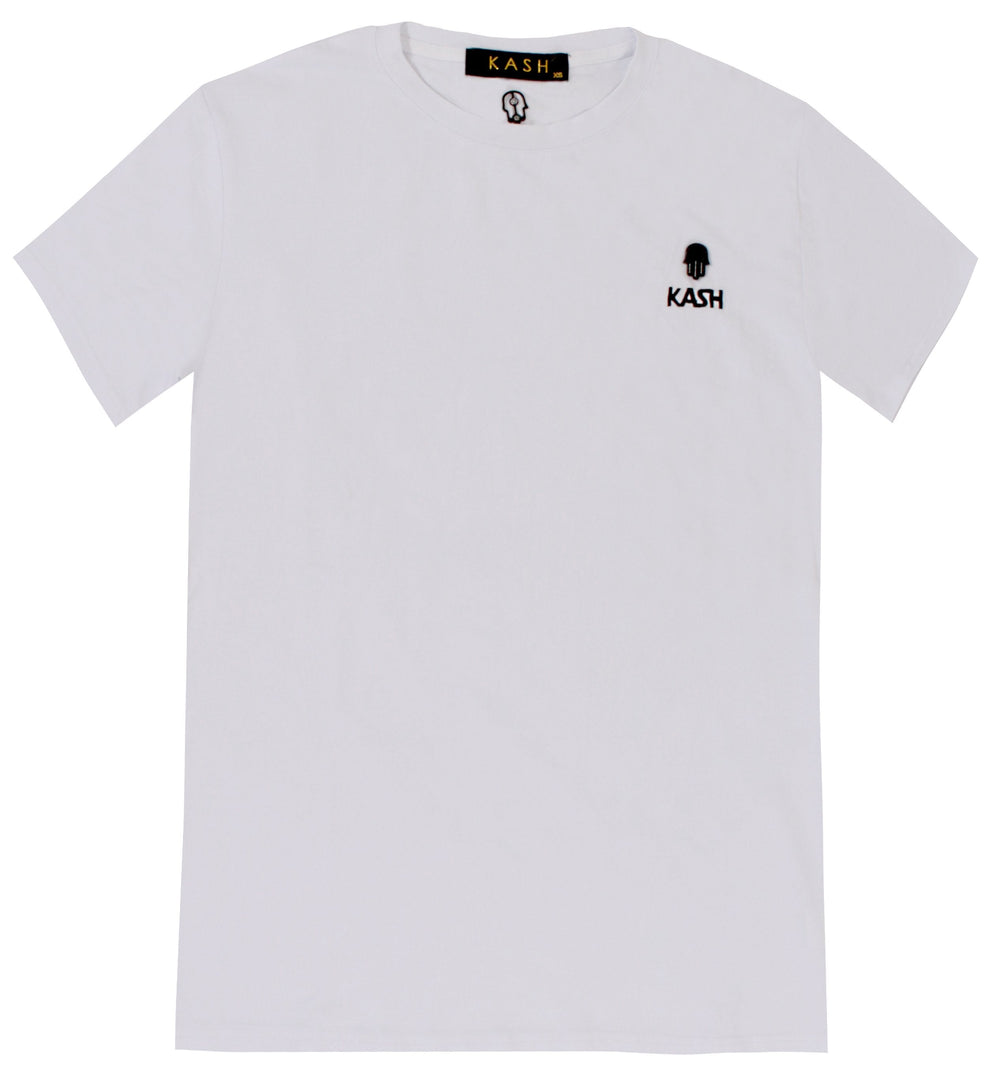 Kash Embroidered Short Sleeve Tee in white – view 1 of 3