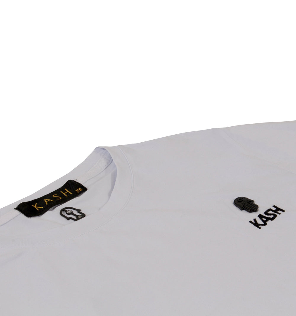 Kash Embroidered Short Sleeve Tee in white – view 3 of 3
