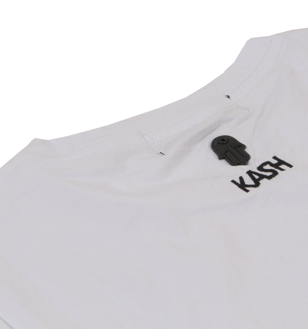 Kash Embroidered Short Sleeve Tee in white – view 2 of 3