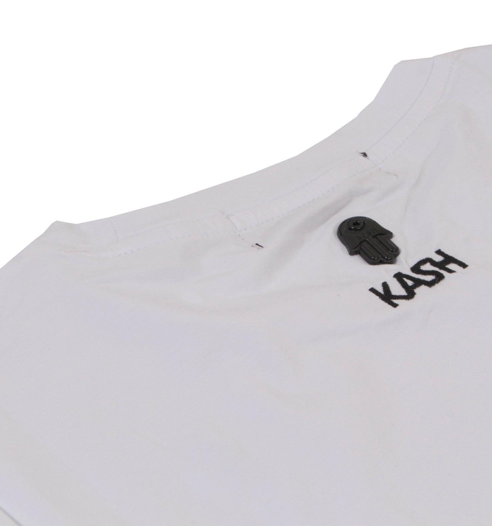 Kash Embroidered Short Sleeve Tee in white – view 2 of 3