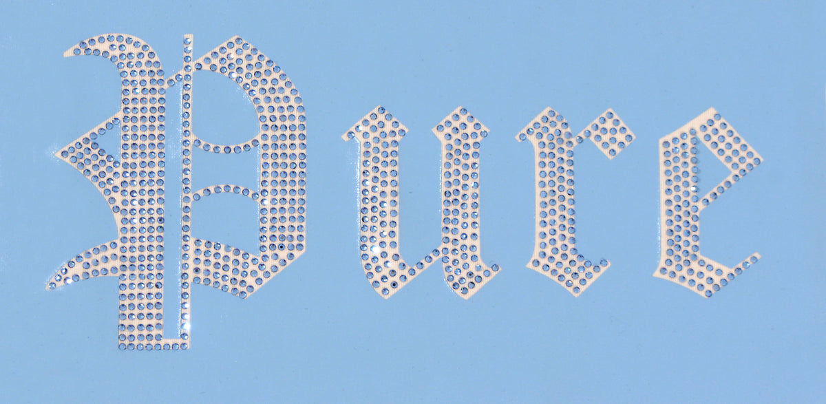 Cream Pure Tee With Blue Diamond Block Logo