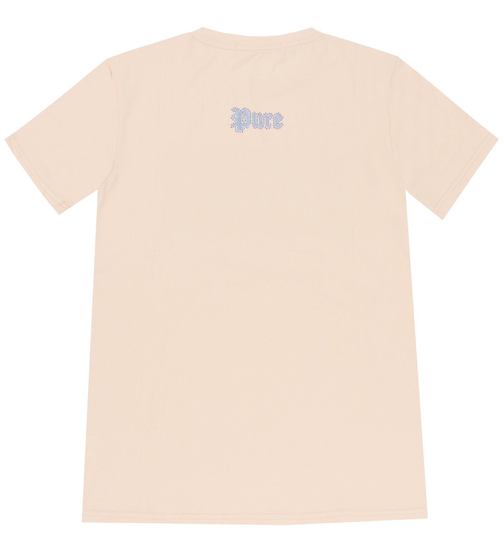 Pure Tee with Blue Diamond Block Logo in cream – view 3 of 4