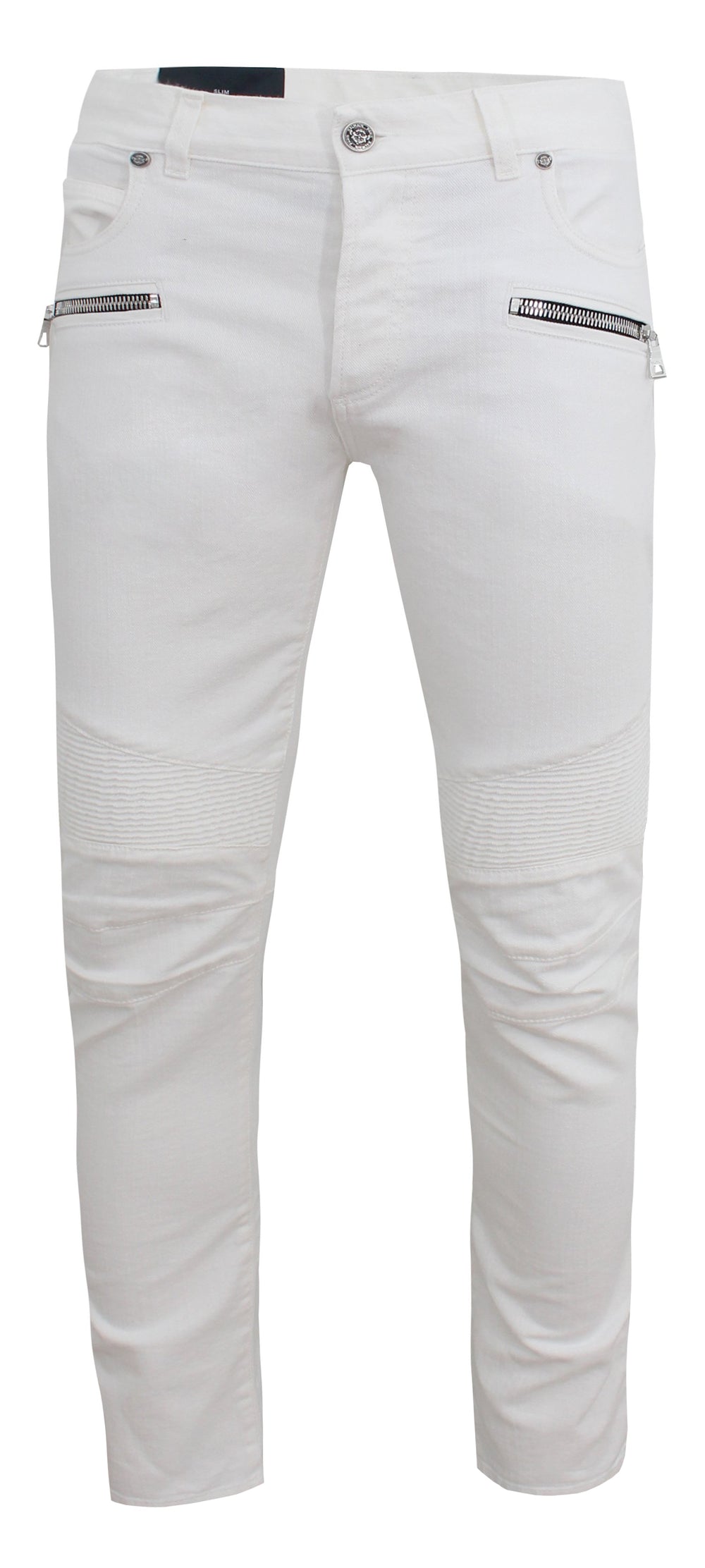 Balmain Ribbed Slim Jeans in white – view 1 of 2