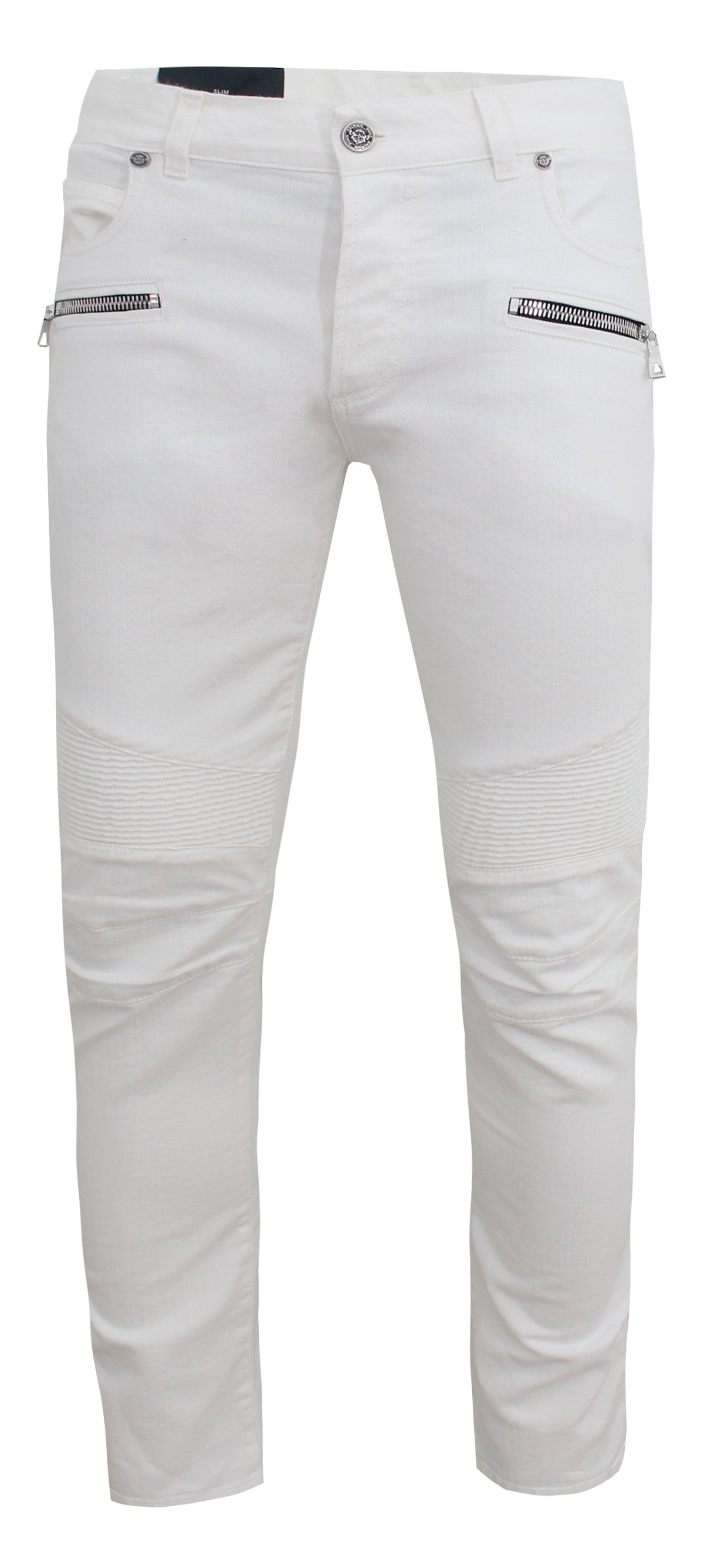 Balmain Ribbed Slim Jeans in white – view 1 of 2