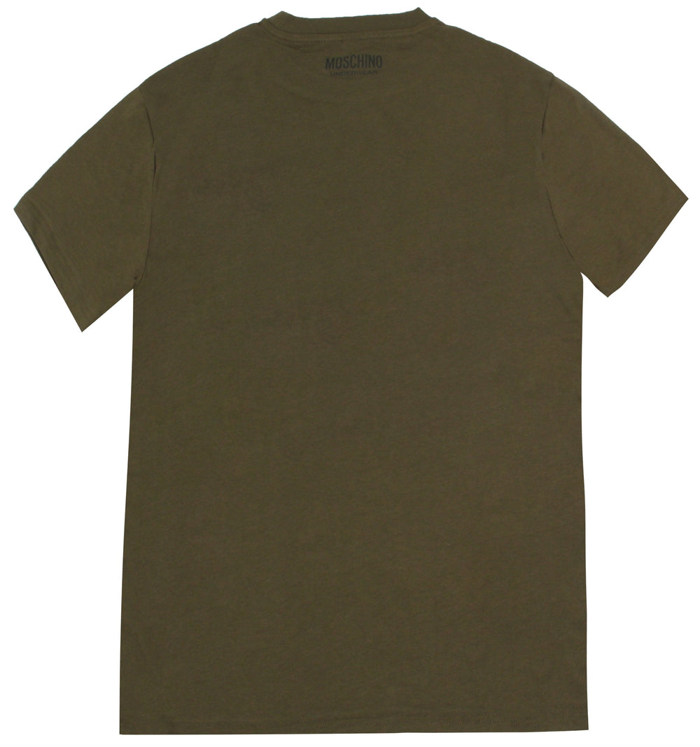 Moschino Underwear Side Stripe Logo Tee in green – view 2 of 2
