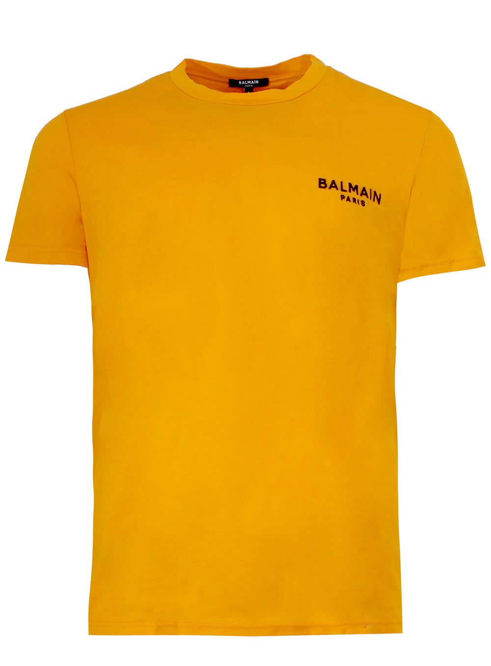 Balmain Paris Short Sleeve Logo Tee Shirt-Orange