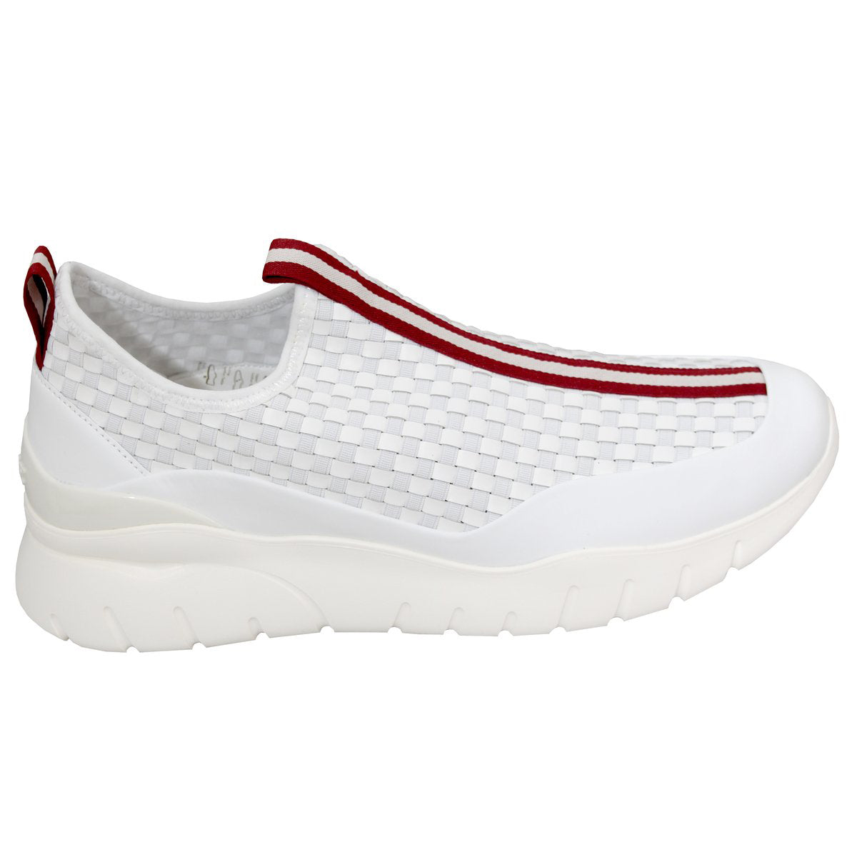 Men's White Calf Rubber Sneakers