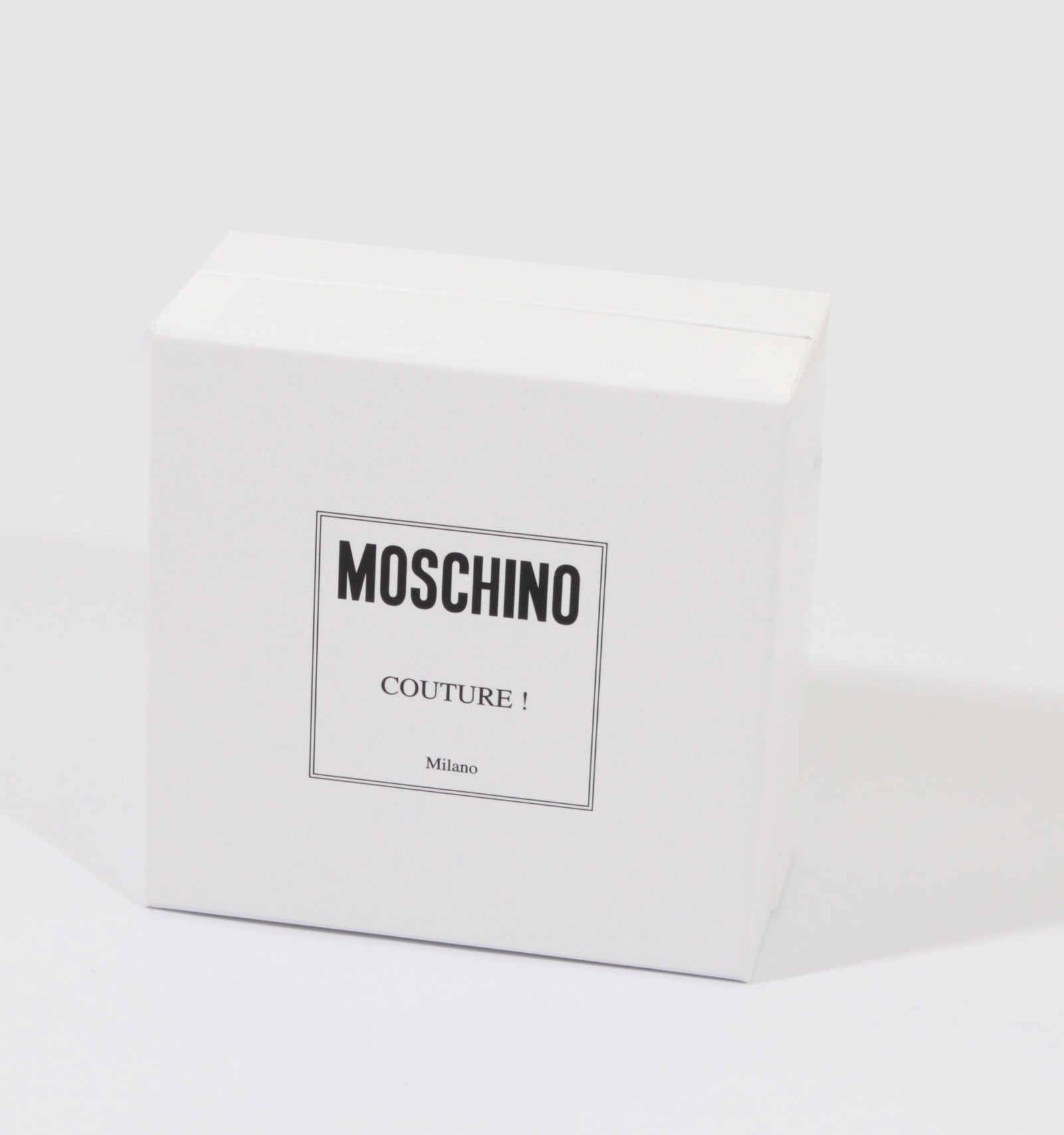 Moschino Allover Logo Leather Belt - Black & Silver – view 2 of 2