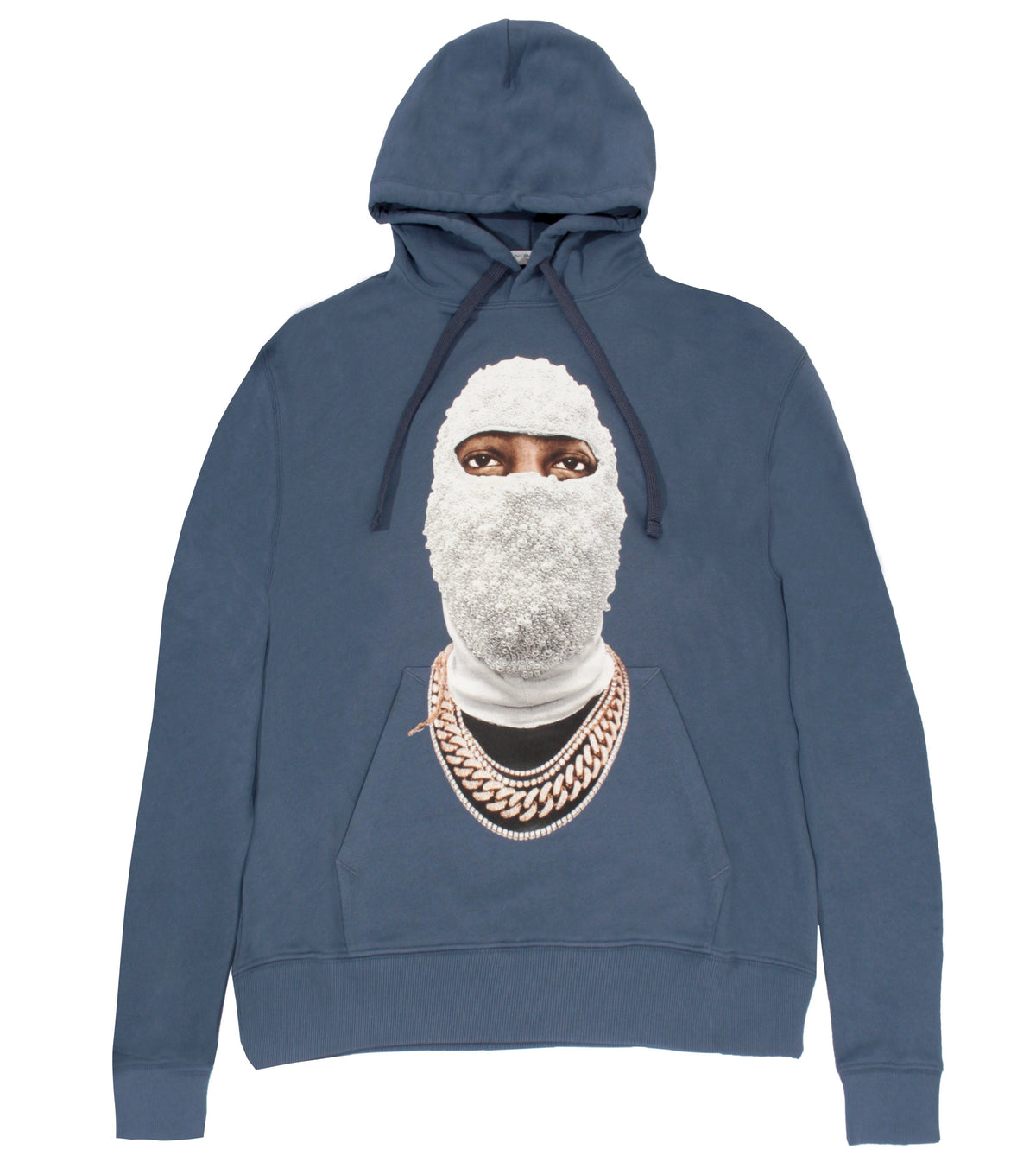 Hoodie Future Mask &amp; Quote - Blue