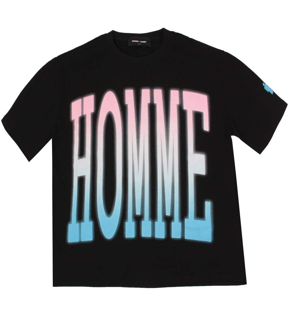 Homme + Femme Twilight Tee in black with blue and pink – view 1 of 2