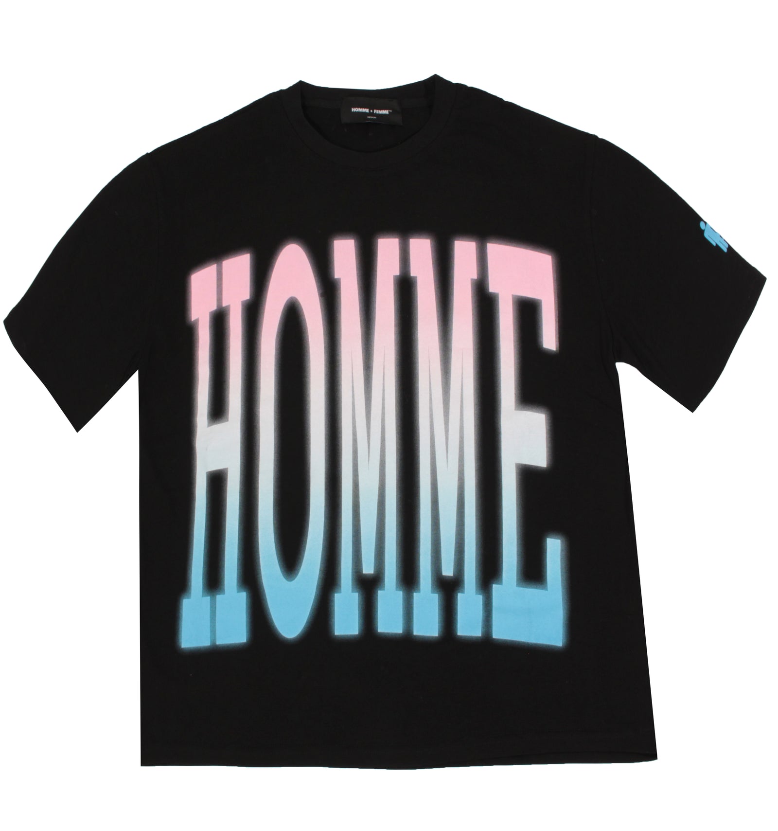 Homme + Femme Twilight Tee in black with blue and pink – view 1 of 2