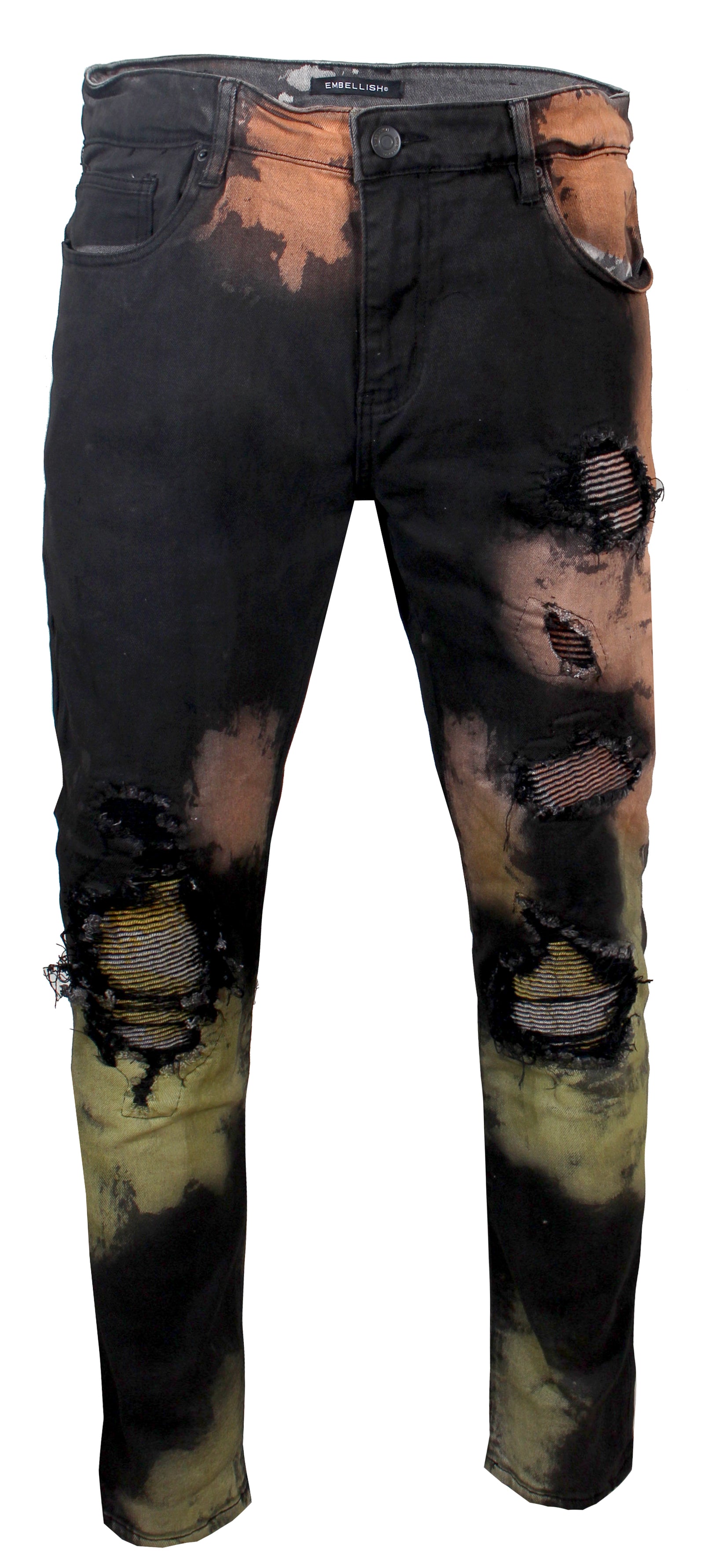 WALKER RIP & REPAIR DENIM - RASTA TIEDYE