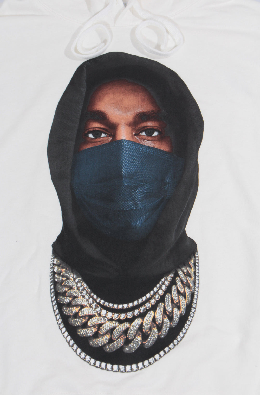 Hoodie Mask On 21 W/ Logo - White