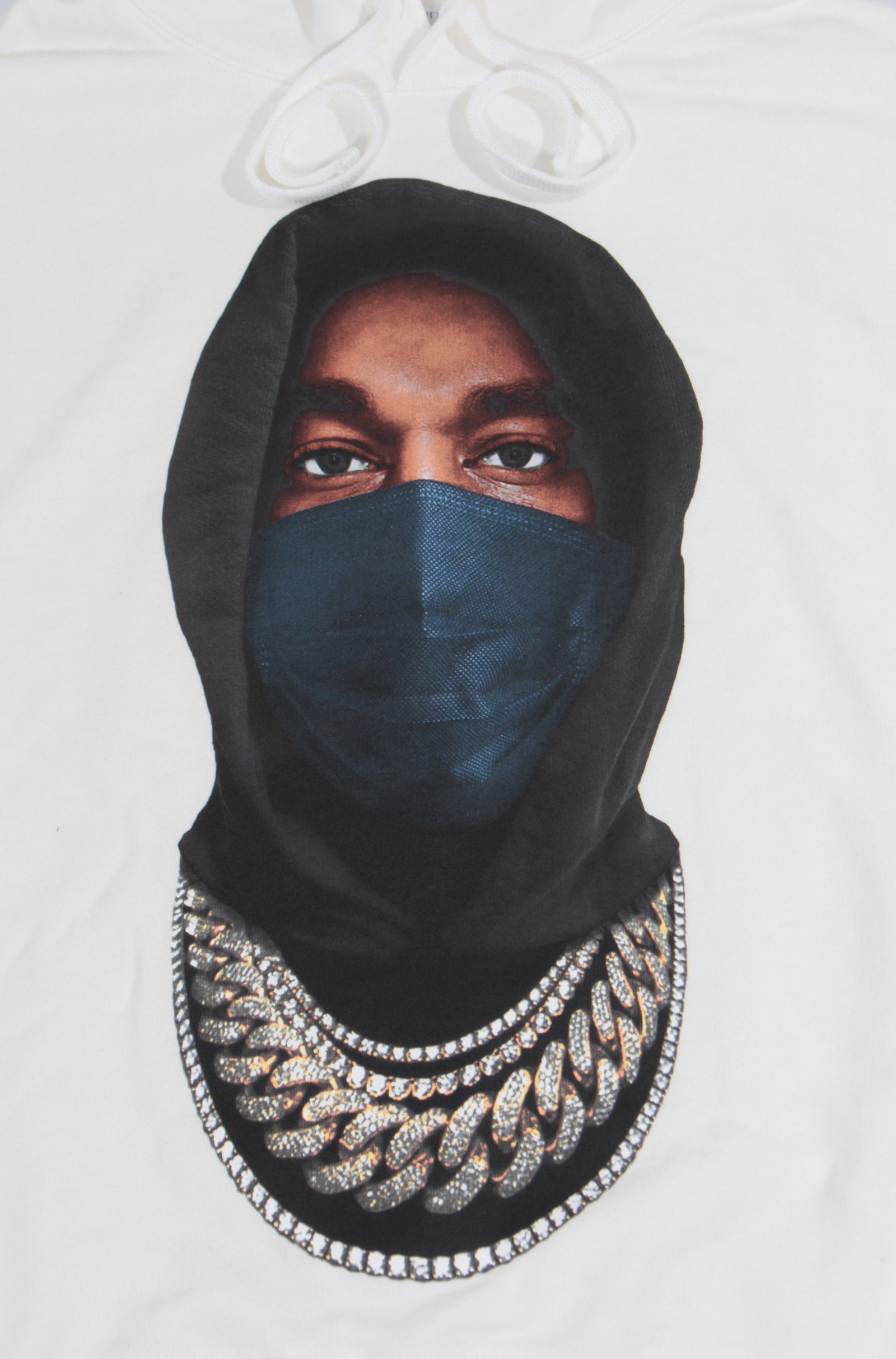Hoodie Mask On 21 W/ Logo - White