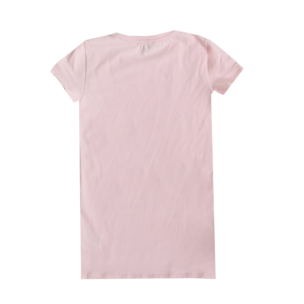 Girls Light Pink Logo Tee Shirt