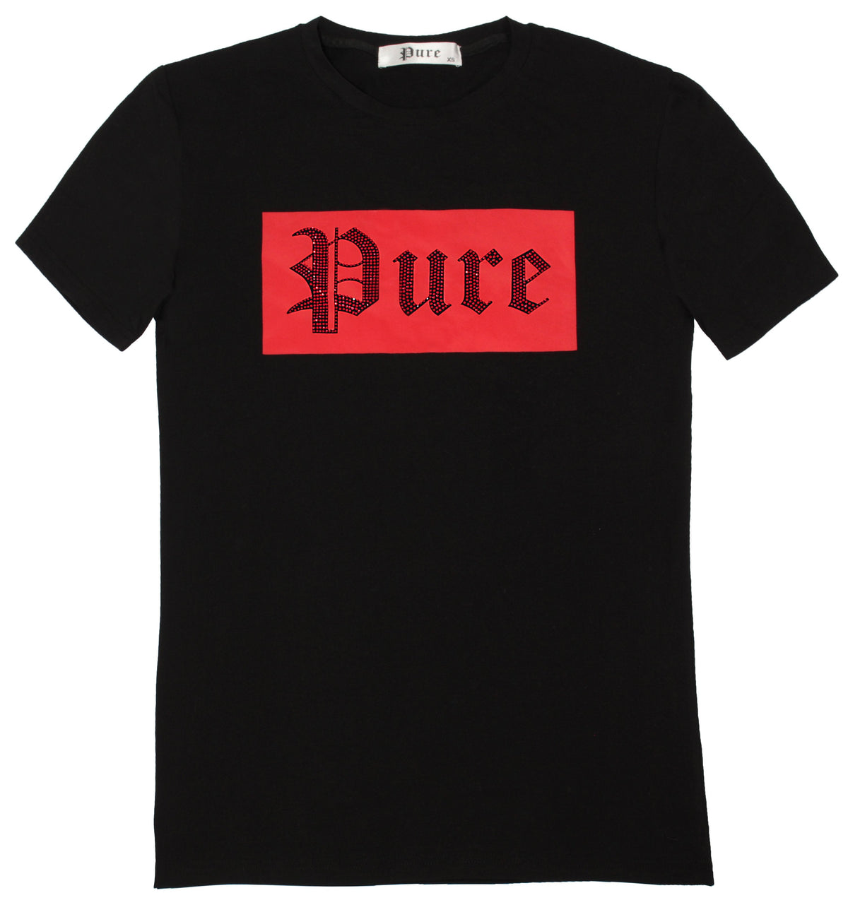New 2021 Pure Red Diamond Block Logo Tee
