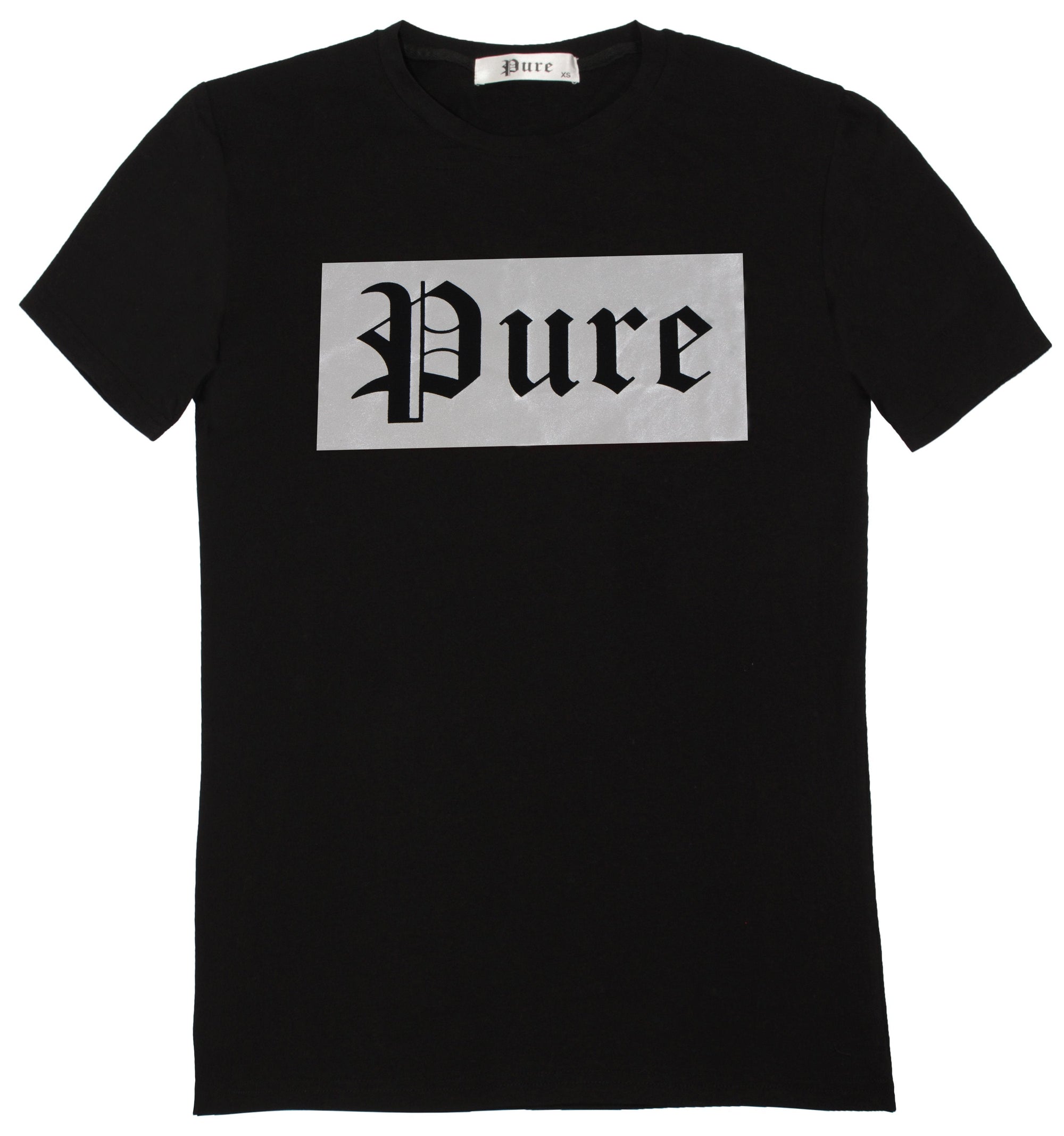 New 2021 Black Logo Tee with Silver Pure Logo