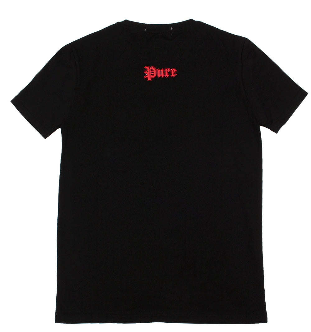 Pure Red Diamond Block Logo Tee in black – view 2 of 7