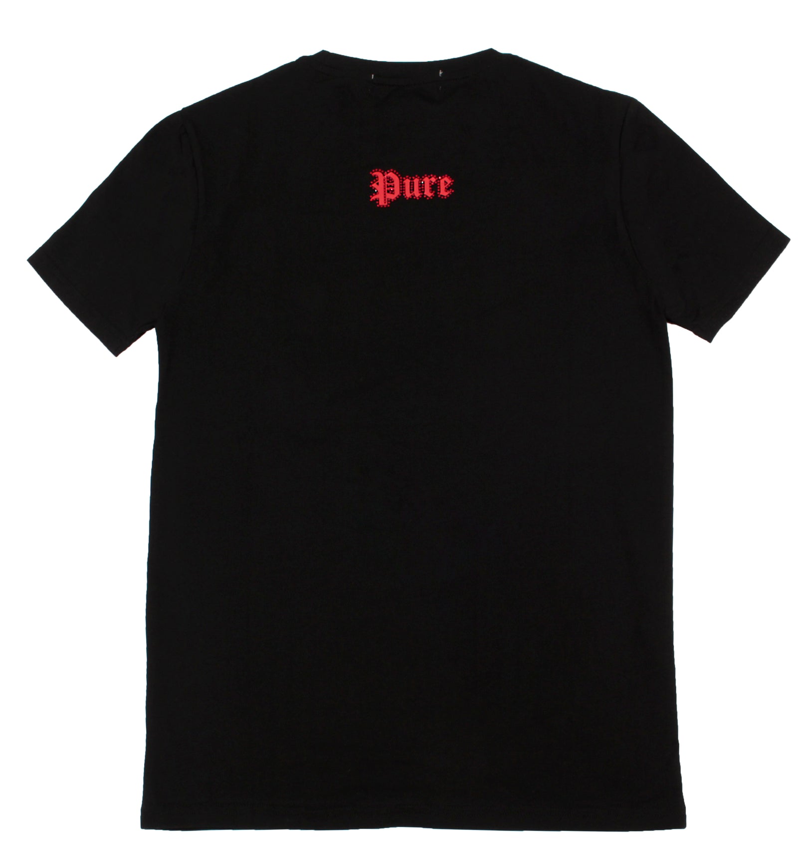 Pure Red Diamond Block Logo Tee in black – view 5 of 8