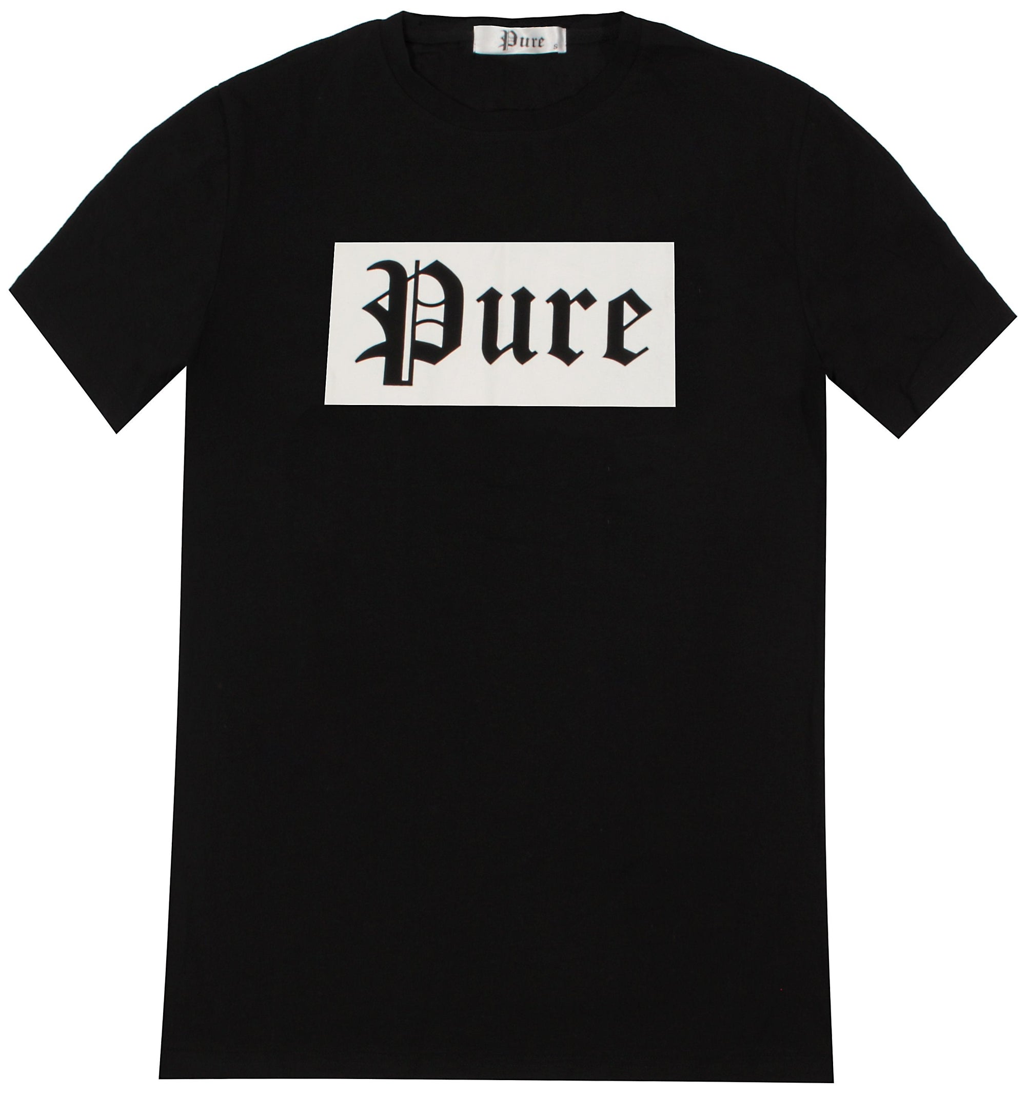 PURE BLOCK LOGO STRETCH - BLACK/WHITE