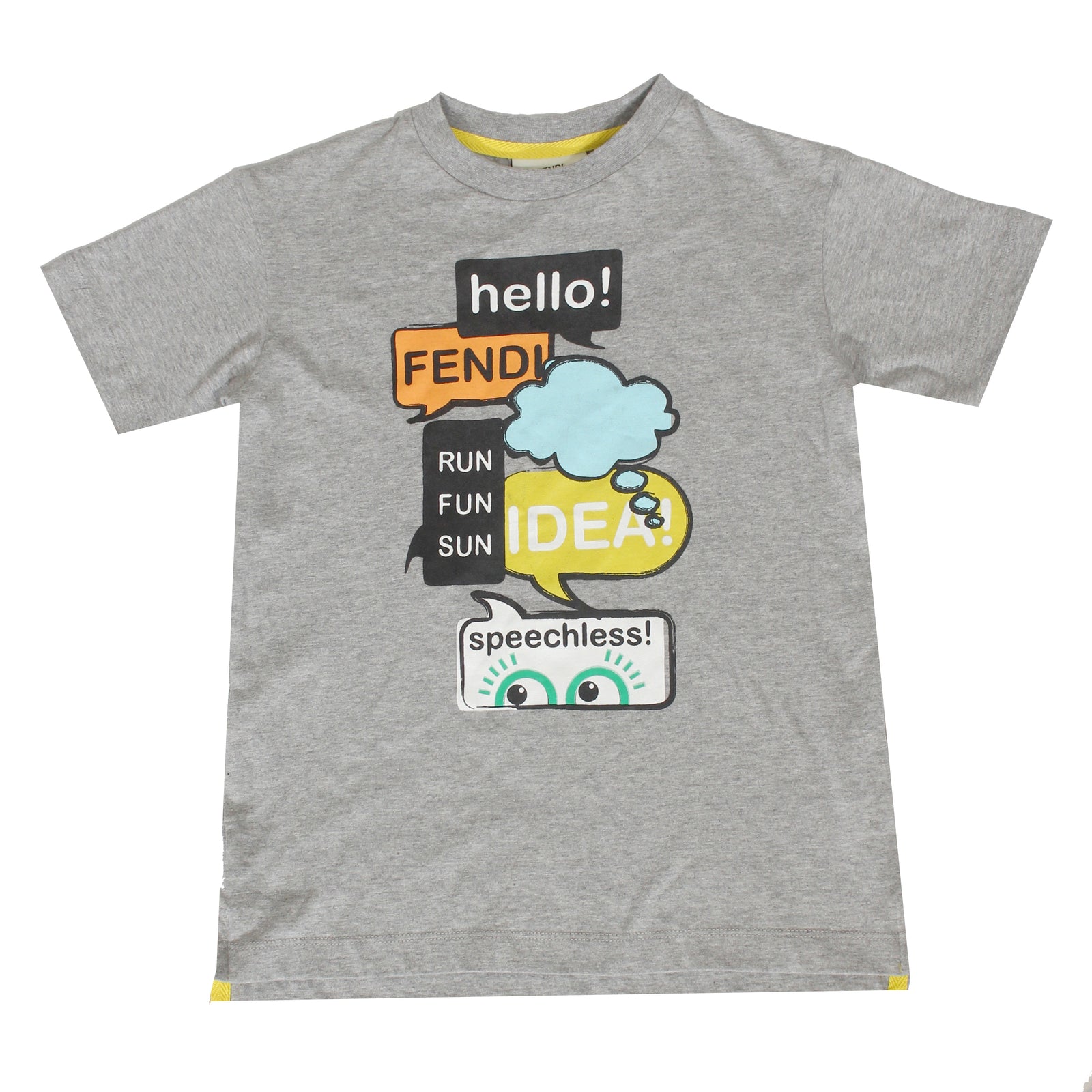 Boys Short Sleeve Fendi Graphic Logo Tee