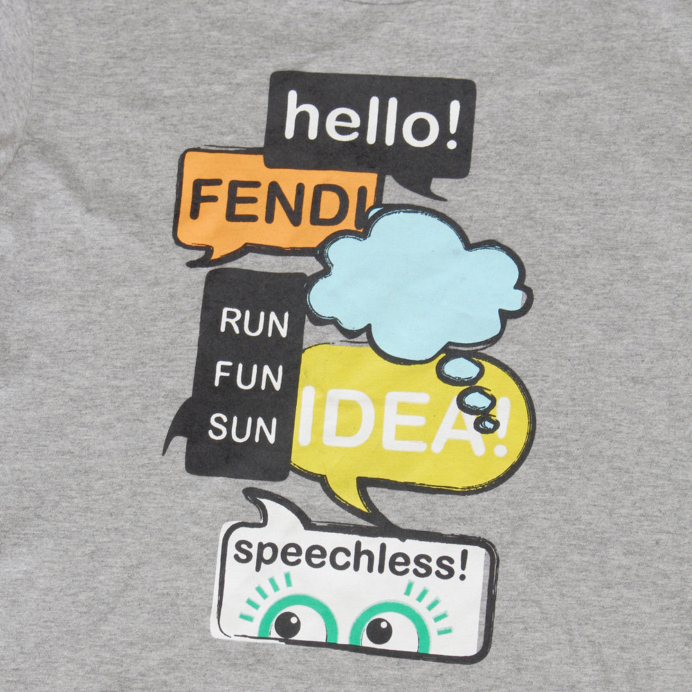 Boys Short Sleeve Fendi Graphic Logo Tee