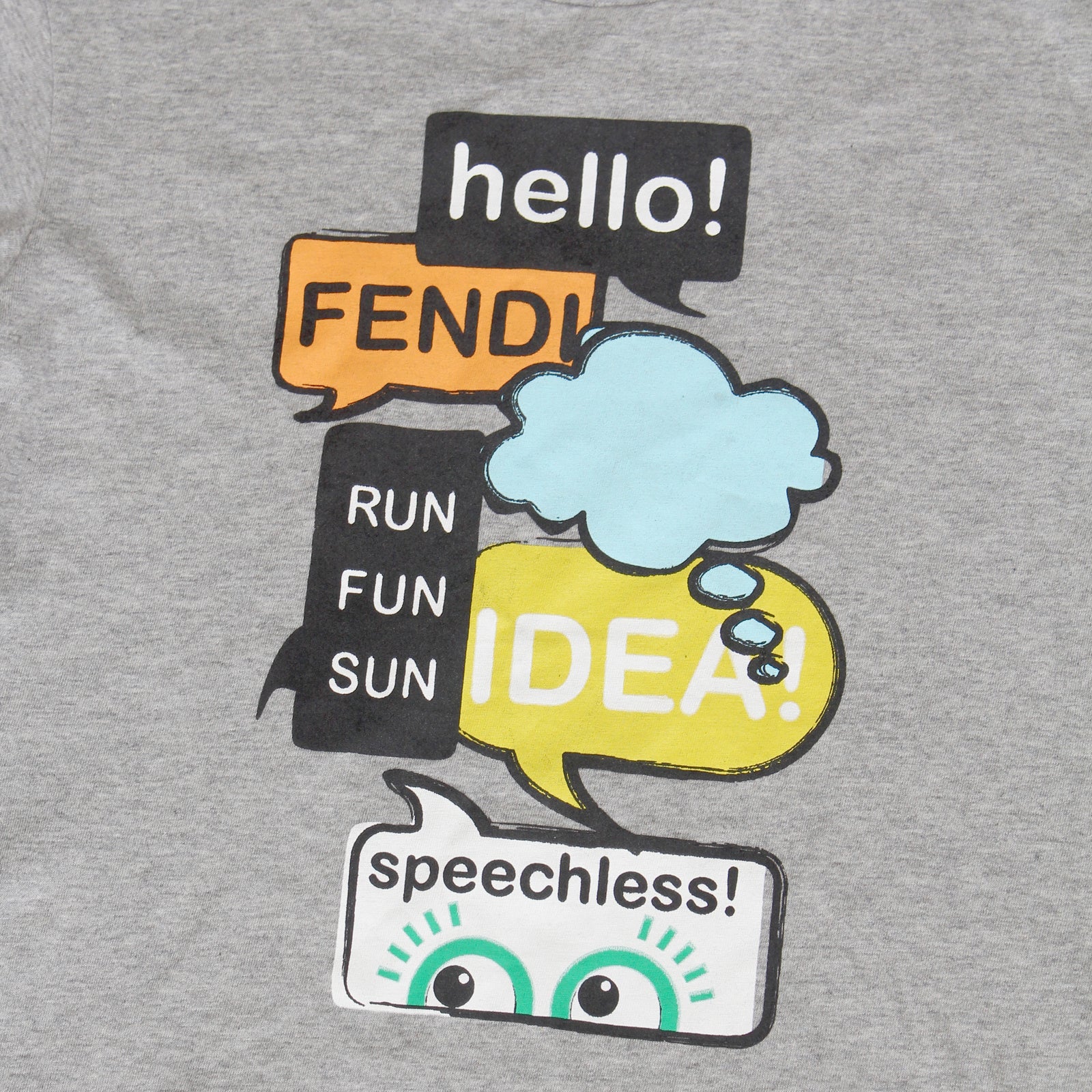 Boys Short Sleeve Fendi Graphic Logo Tee