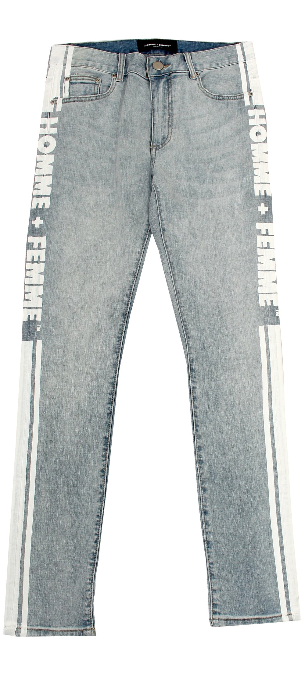 Light Blue Denim with White Stripe