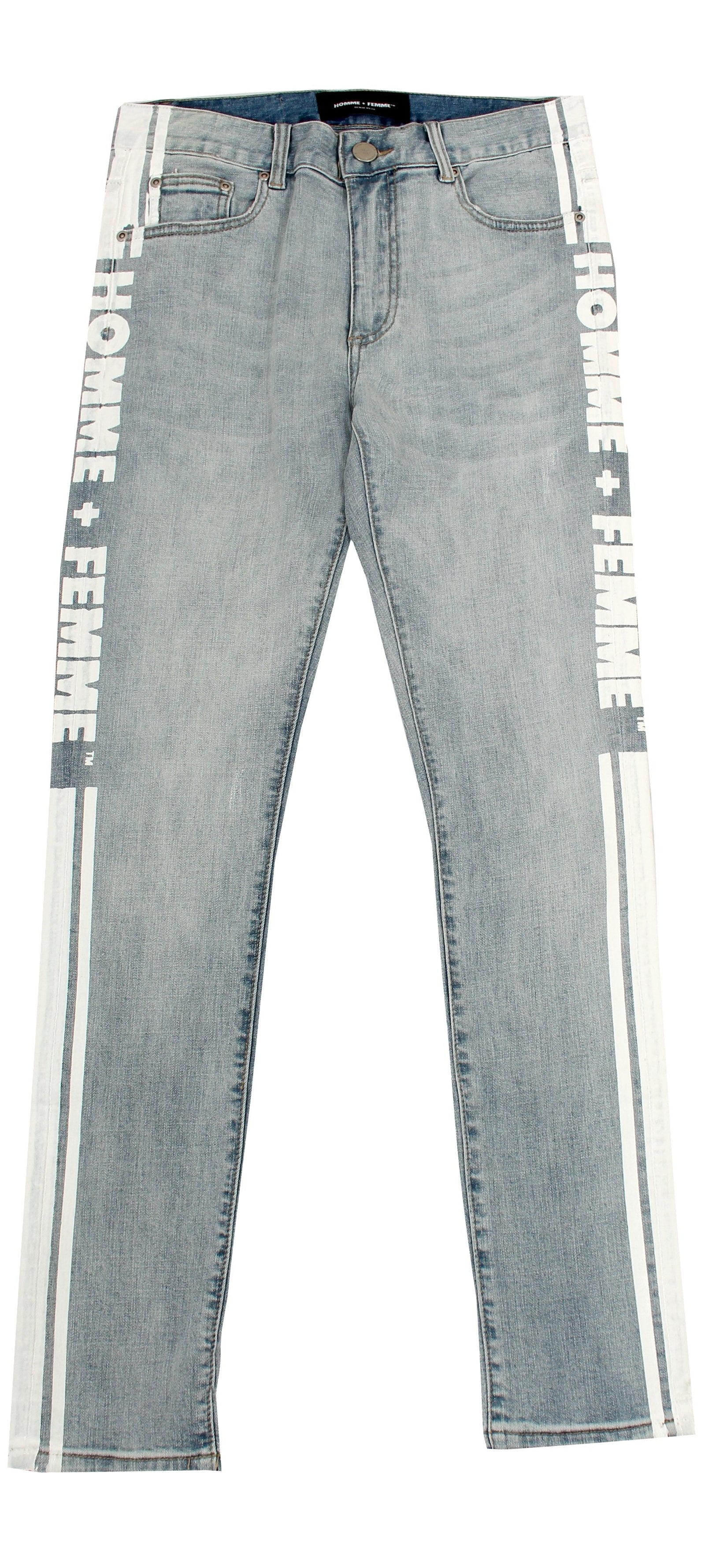 Light Blue Denim with White Stripe